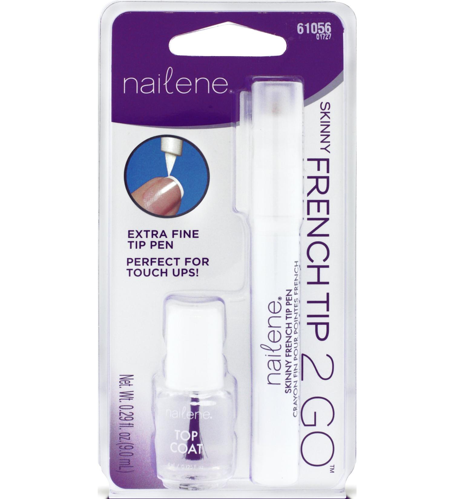 Nailene Fm Pen with Top Coat Skinny Tip White