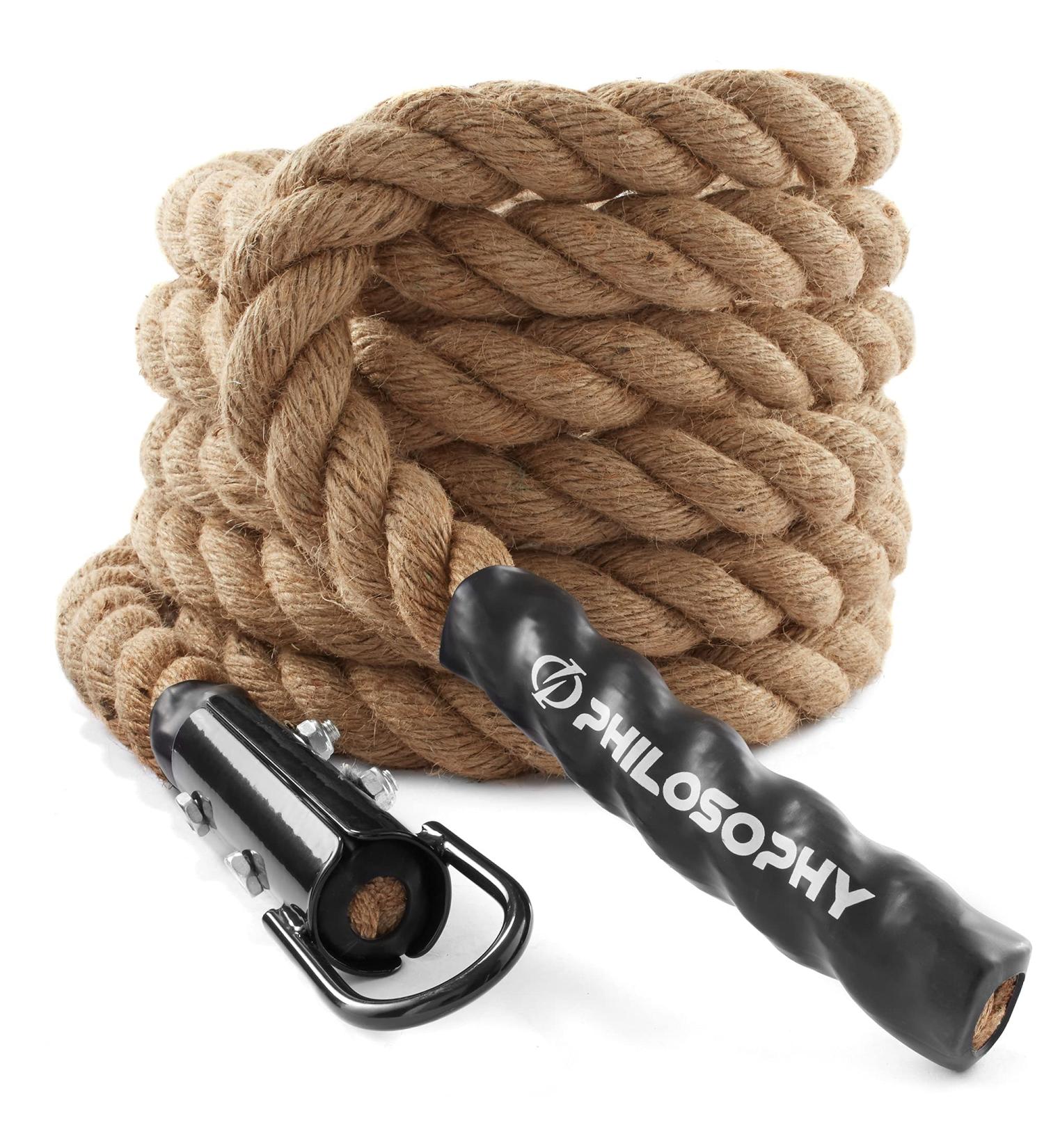 Philosophy Gym 1.5 x 15' Indoor/Outdoor Exercise Climbing Rope | Premium Quality - Buy Online on GoSupps.com