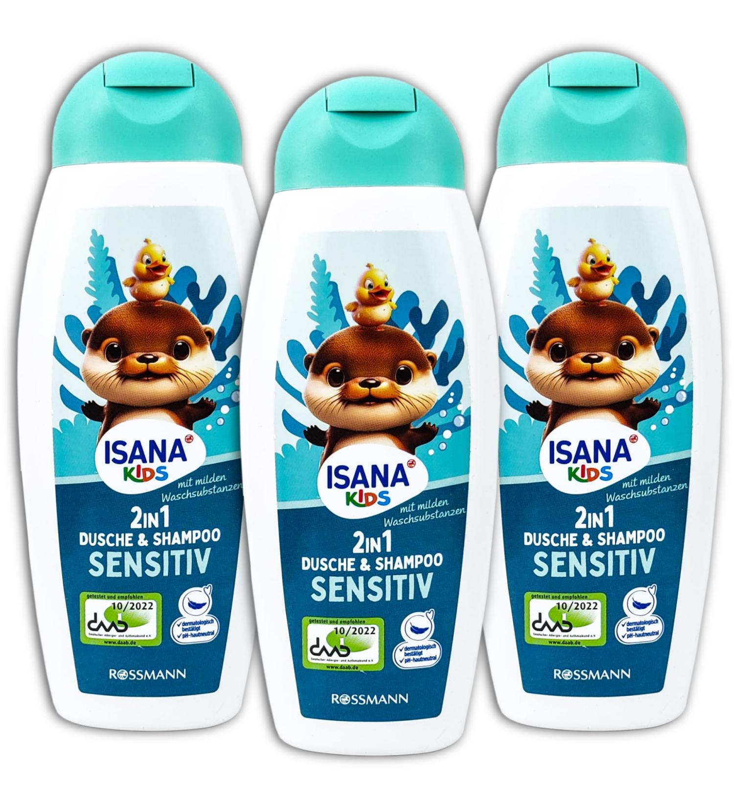 ISANA MED ISANA KiDS 406813031945 Pack of 3 2-in-1 shampoos for shower and body wash 3 x 300 ml