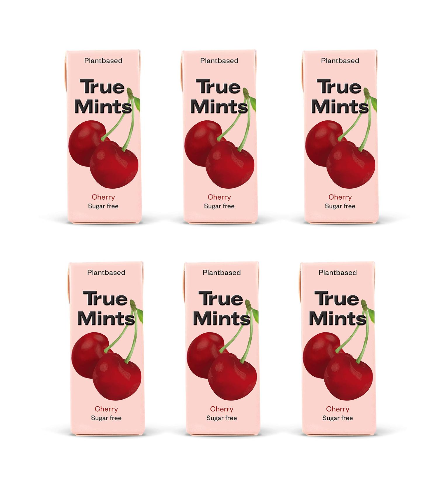 True Mints Cherry Pastilles - Sugar-Free Vegetable Candy Set of 6 | 78g - International Shipping Available - Buy Online on GoSupps.com