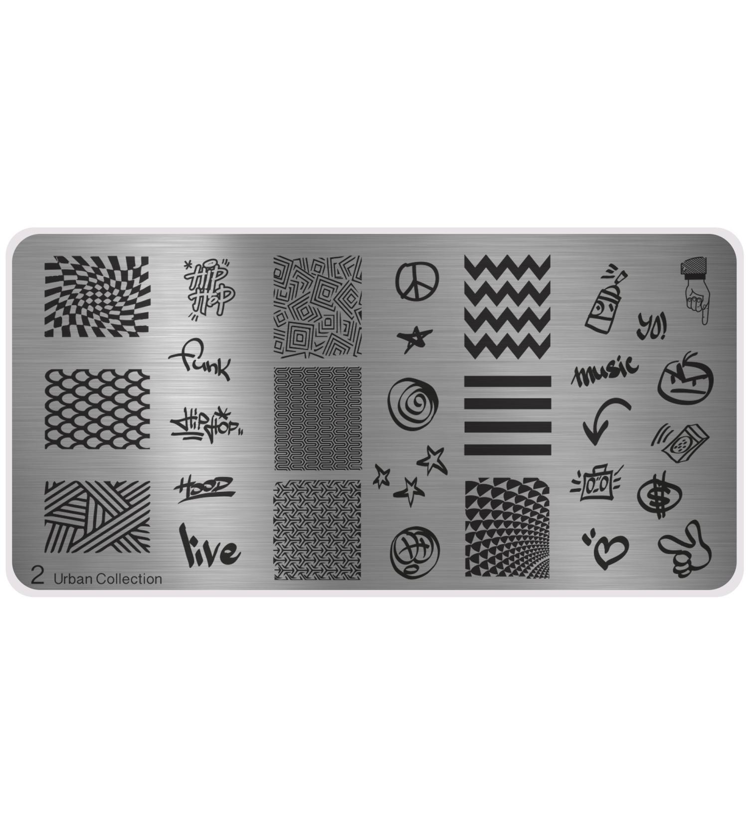 Buy Moyou S XL Urban Plate Collection 2 - International Shipping Available | Trendy Nail Art Stamps - Buy Online on GoSupps.com