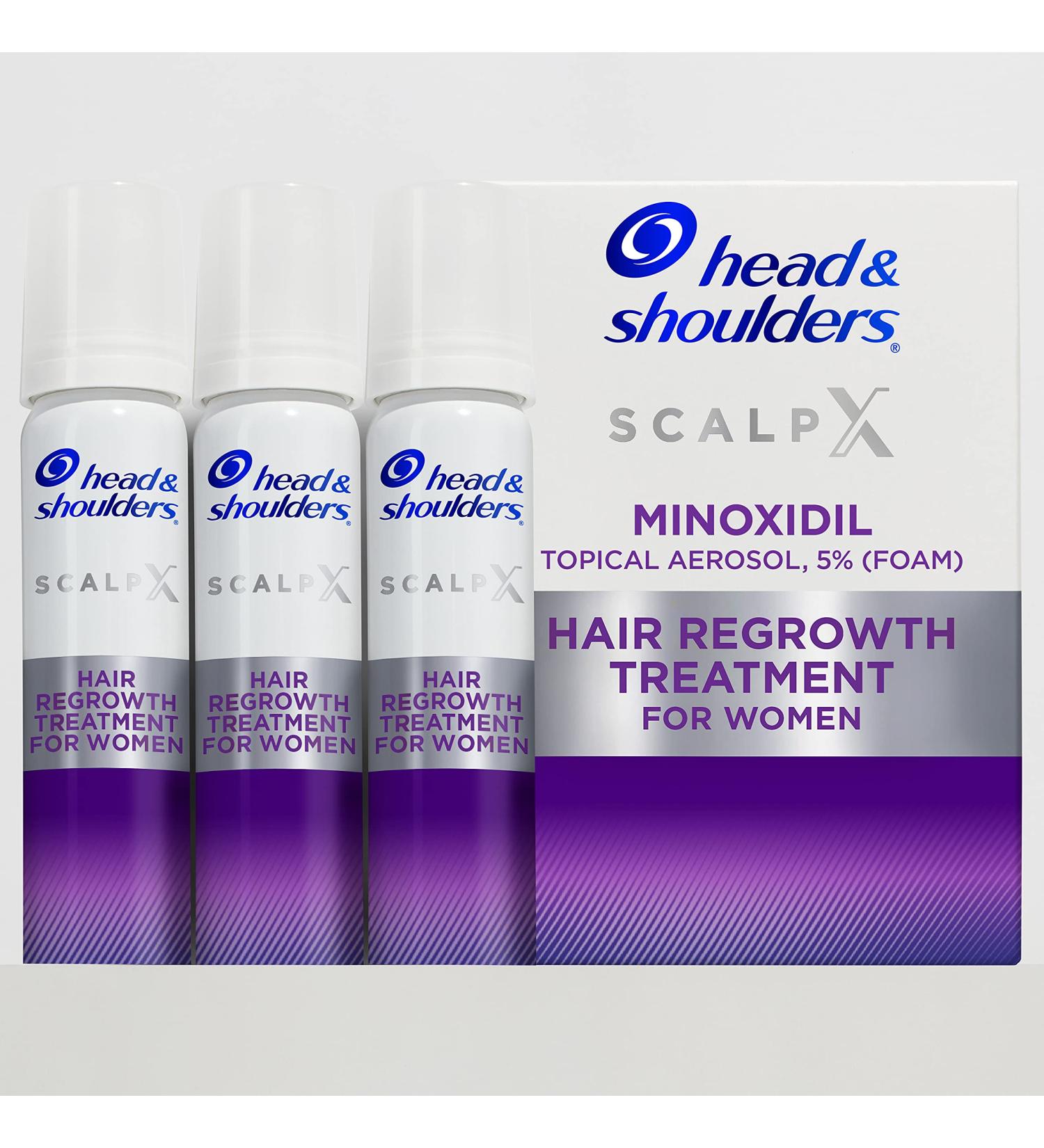 Head & Shoulders Scalp X 5% Minoxidil Hair Regrowth Treatment for Women - 6 Month Supply - Pack of 3 - Buy Online on GoSupps.com