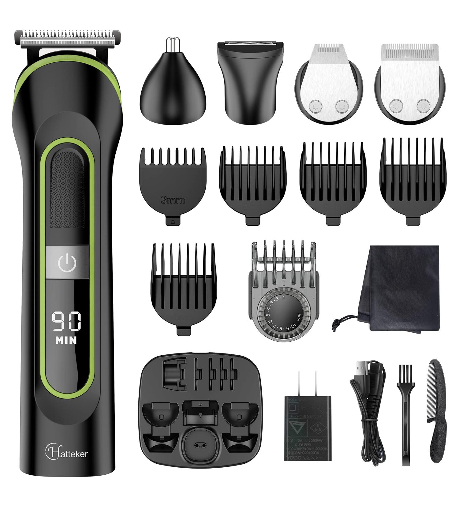 Hatteker 5-in-1 Beard Trimmer & Hair Clipper Kit - Cordless, USB Rechargeable, Waterproof Grooming for Men - Buy Online on GoSupps.com