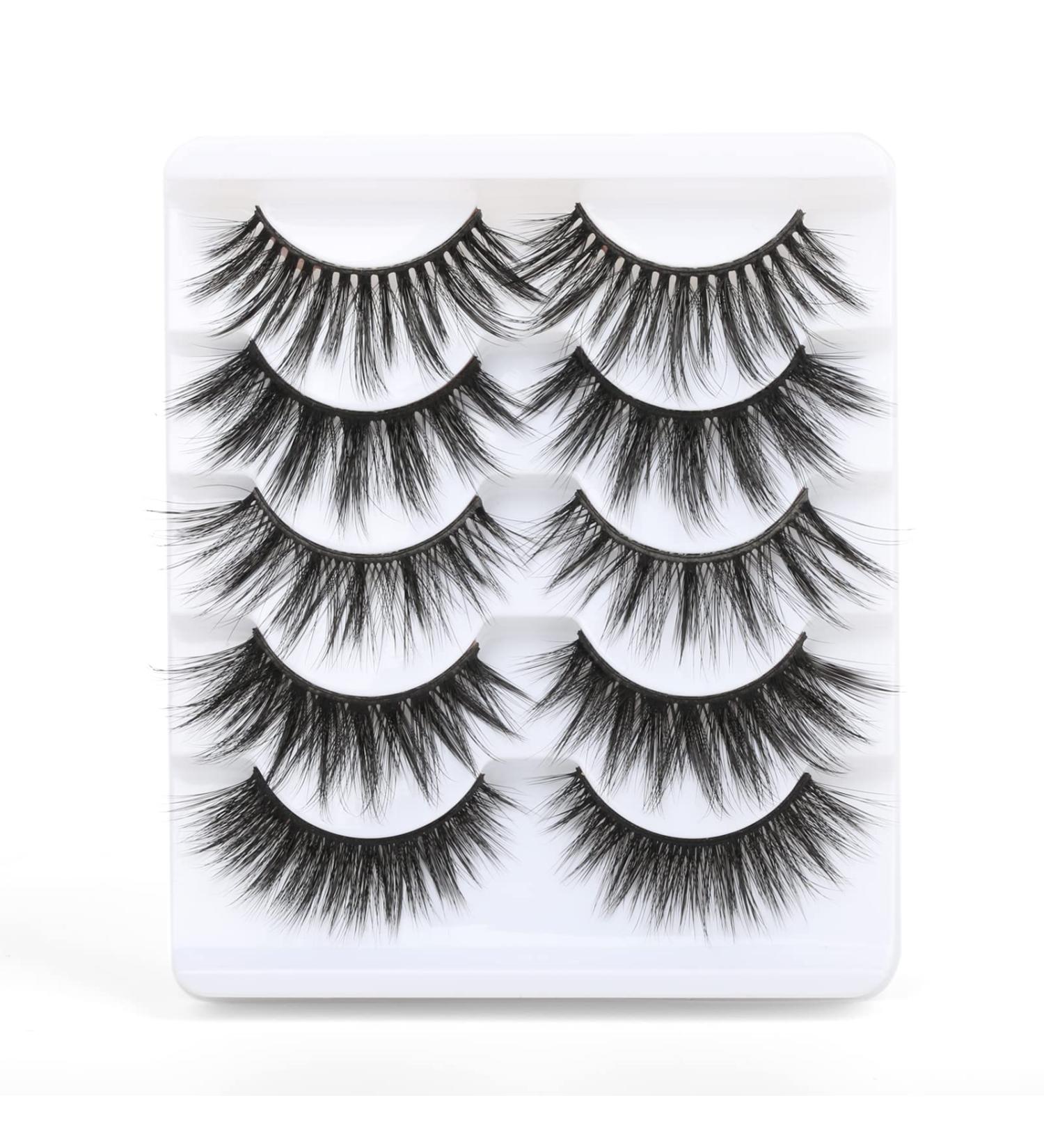 Barbiely False Eyelashes - Fluffy Wispy 3D Faux Mink Lashes - Dramatic Volume & Length - 5 Pairs - Buy Online on GoSupps.com