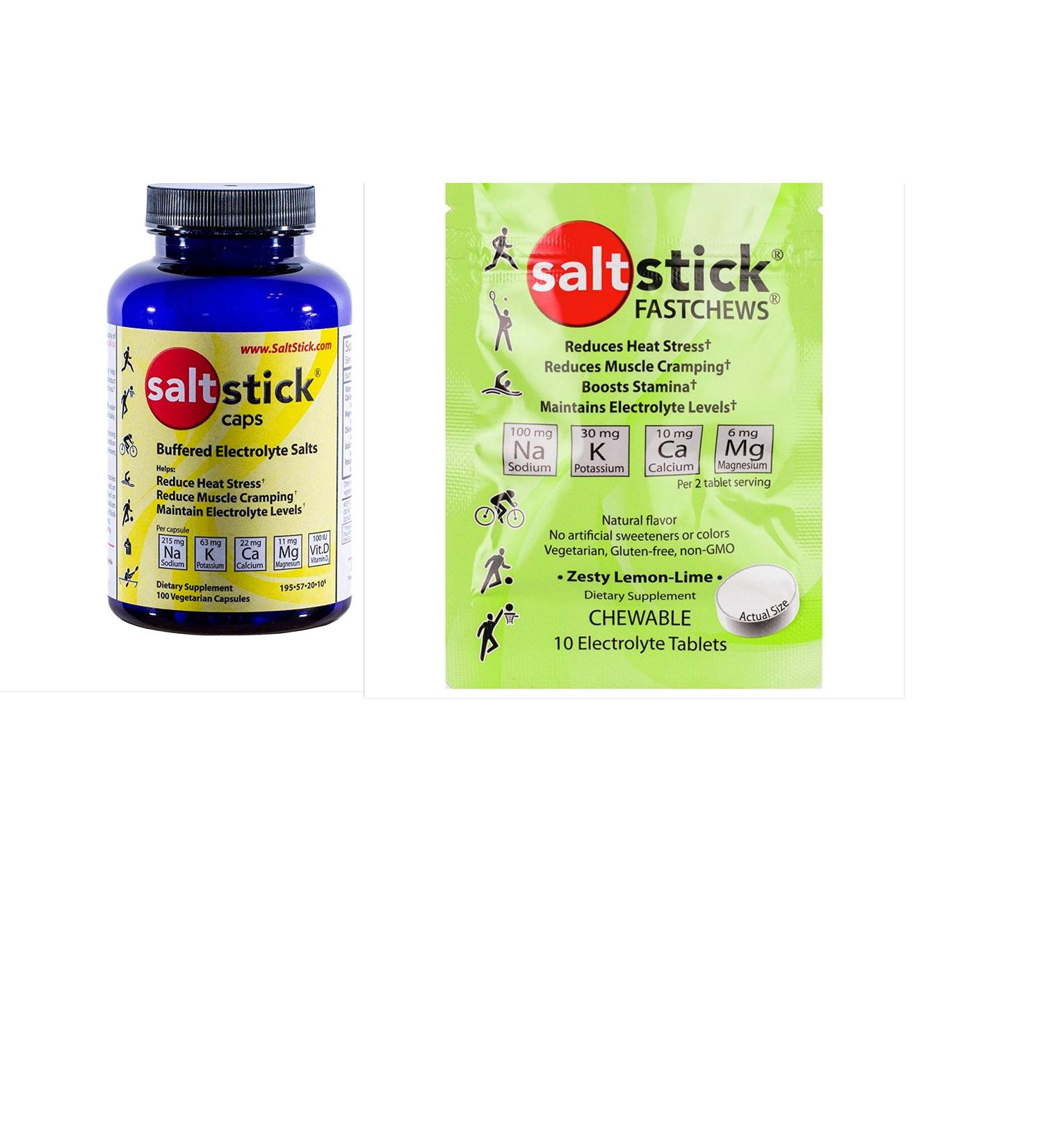 Buy Saltstick Electrolyte Capsules - 100 Count | Includes FastChews Trial Pack - Best for Hydration & Performance - Buy Online on GoSupps.com