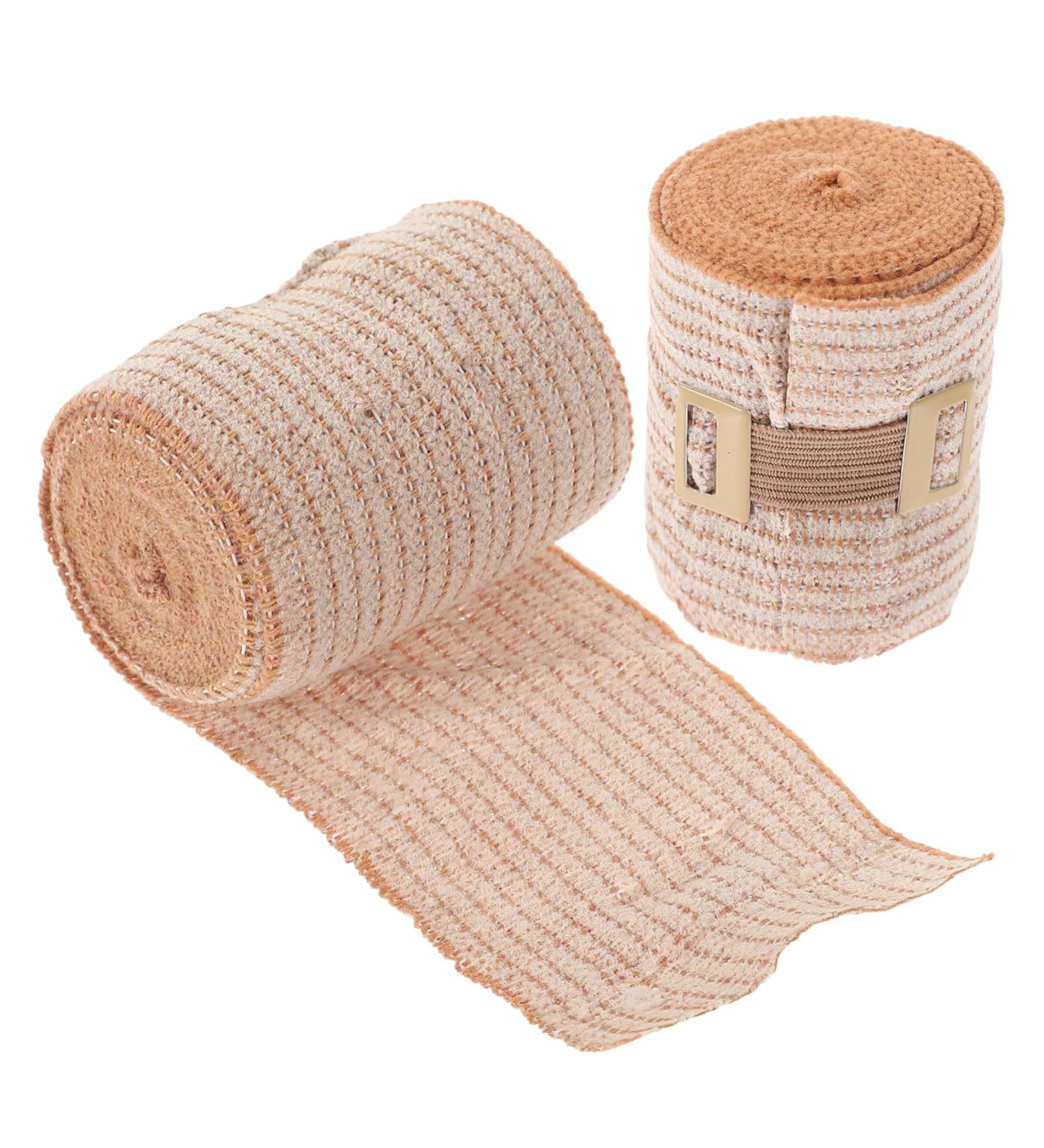 Buy Hemoton 4 Rolls Self-Adhering Sports Knee Wraps & Leg Wraps | Elastic Gauze Tape with Aluminum Buckle - Ideal for Injury Recovery & Support - Buy Online on GoSupps.com