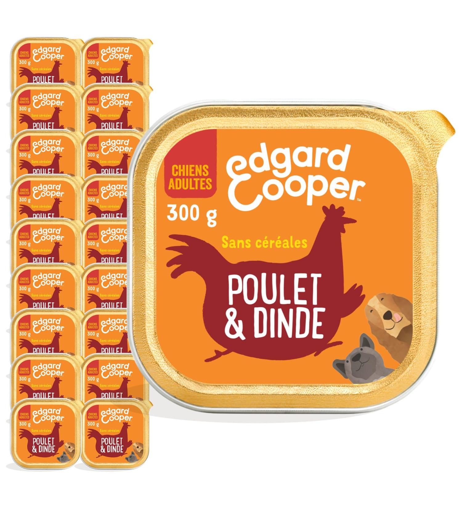 Edgard & Cooper Dog P t (Chicken & Turkey 300g x 18) Grain Free Fresh Meat & Quality Protein Real Ingredients for Dogs Hypoallergenic No Added Sugars - Buy Online on GoSupps.com