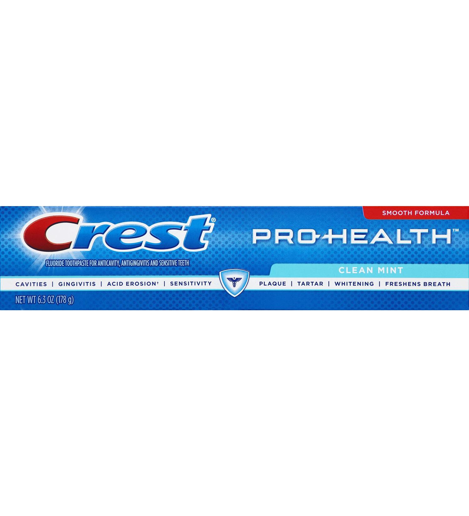 Crest Pro-Health Smooth Formula Toothpaste Clean Mint Paste 6.3 Oz 0.4 Lb