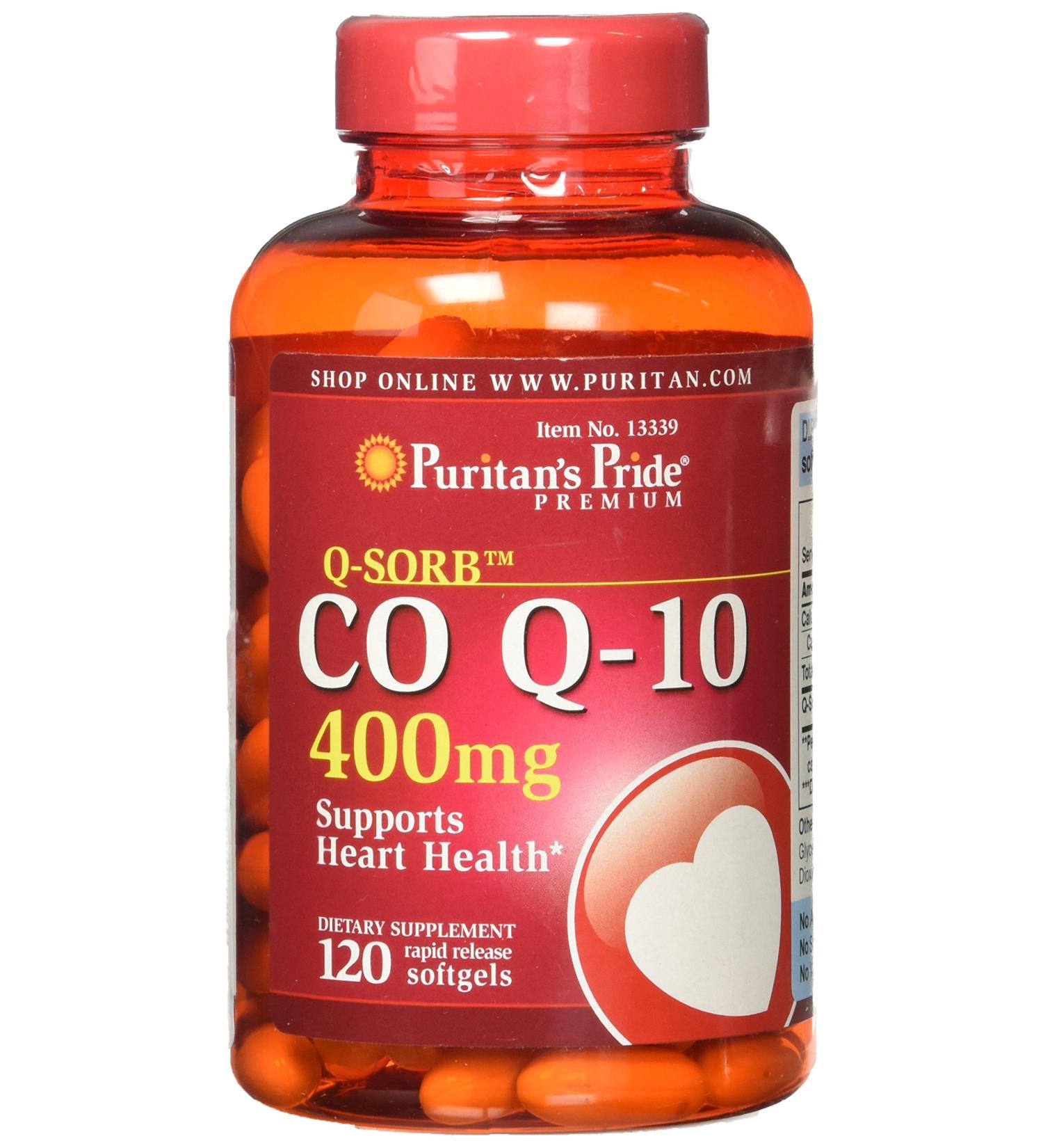 Puritan's Pride Q-Sorb CoQ10 400mg 120 Count - Premium Quality Supplement - Buy Online on GoSupps.com
