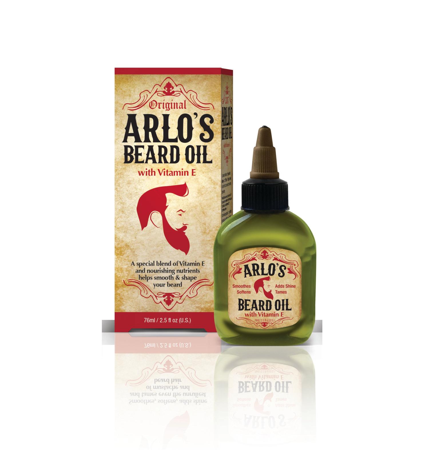 Arlo's Beard Oil with Vitamin E - Nourishing 2.5 Ounces for Healthy Facial Hair | International Shipping Available - Buy Online on GoSupps.com