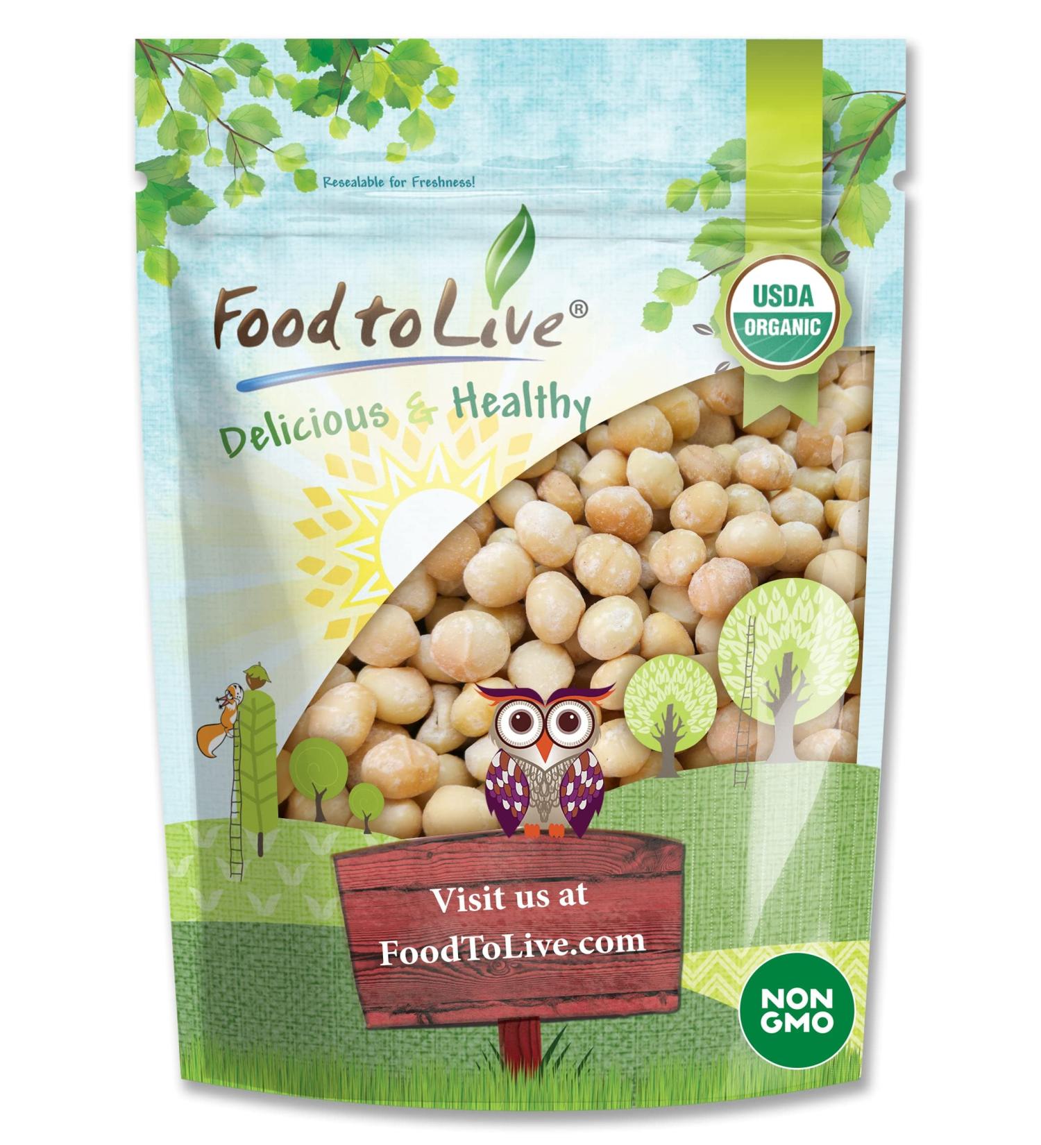 Organic Whole Macadamia Nuts 2 Pounds | Non-GMO Raw Shelled Unsalted | Vegan Keto Snack | Buttery Flavor | Bulk Source of Fiber Healthy Fats | Ideal for Baking & Desserts - Buy Online on GoSupps.com