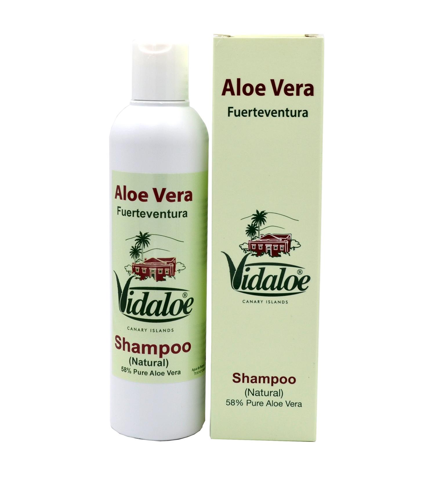 Vidaloe Organic aloe vera shampoo from Fuerteventura 250 ml with 58 pure aloe vera juice