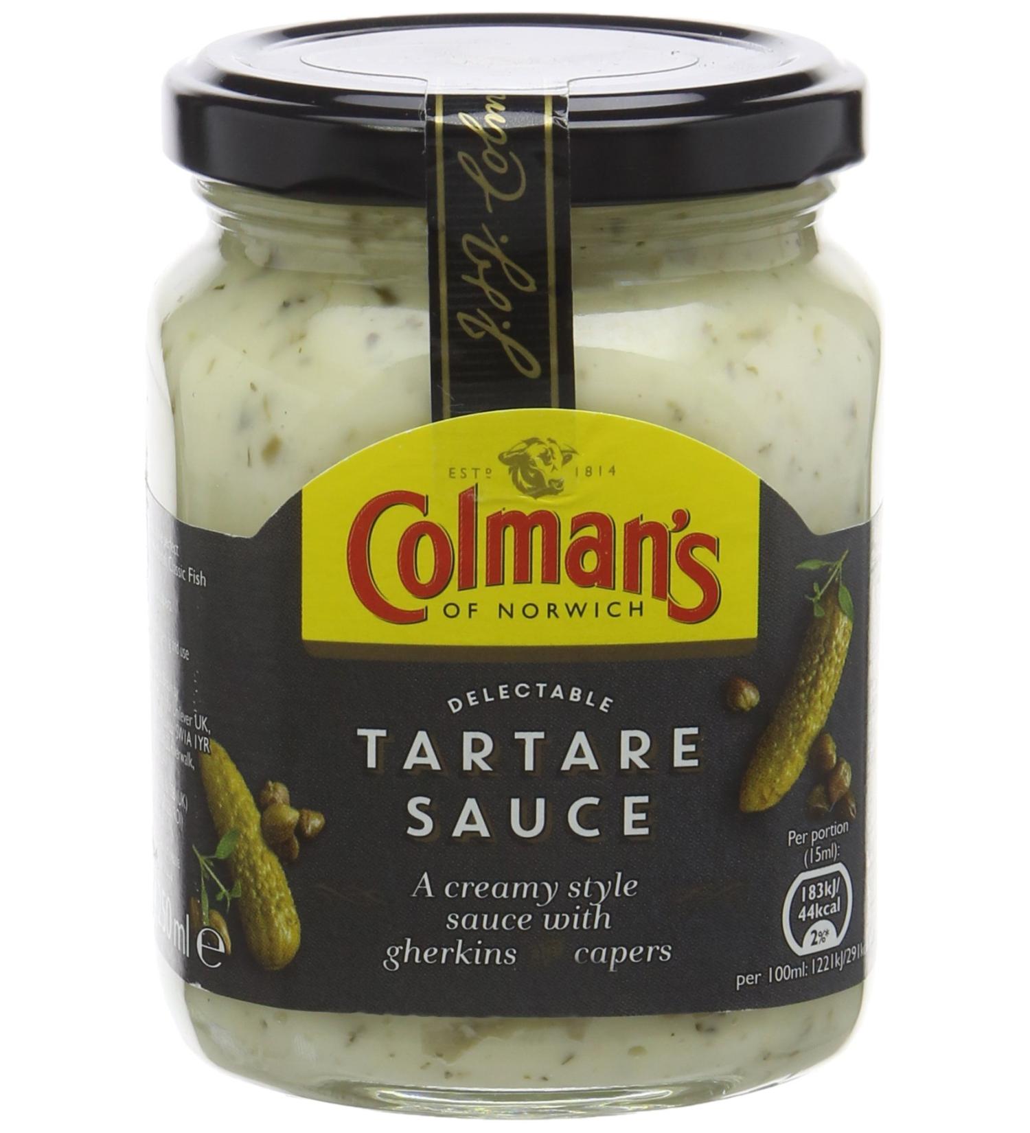 Colman's Tartare Sauce 250ml - Classic Condiment for Seafood | Buy Online - Buy Online on GoSupps.com