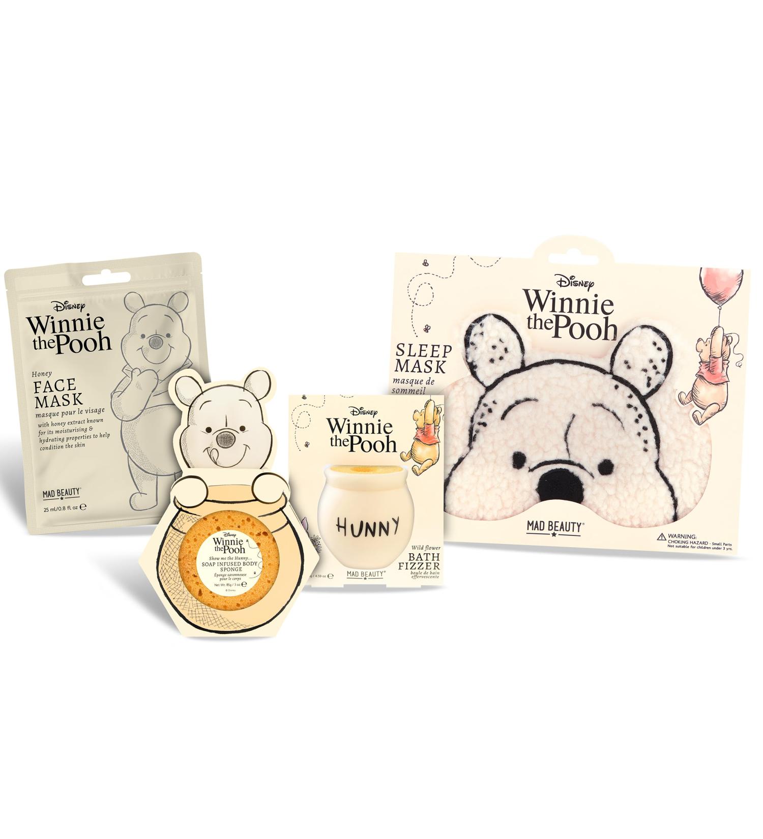 Mad Beauty Disney Winnie the Pooh Pamper Set | Cruelty-Free Skincare Gifts | Face Mask Soap Sponge Bath Fizzer & Sleep Mask for Women Adults & Kids - Buy Online on GoSupps.com