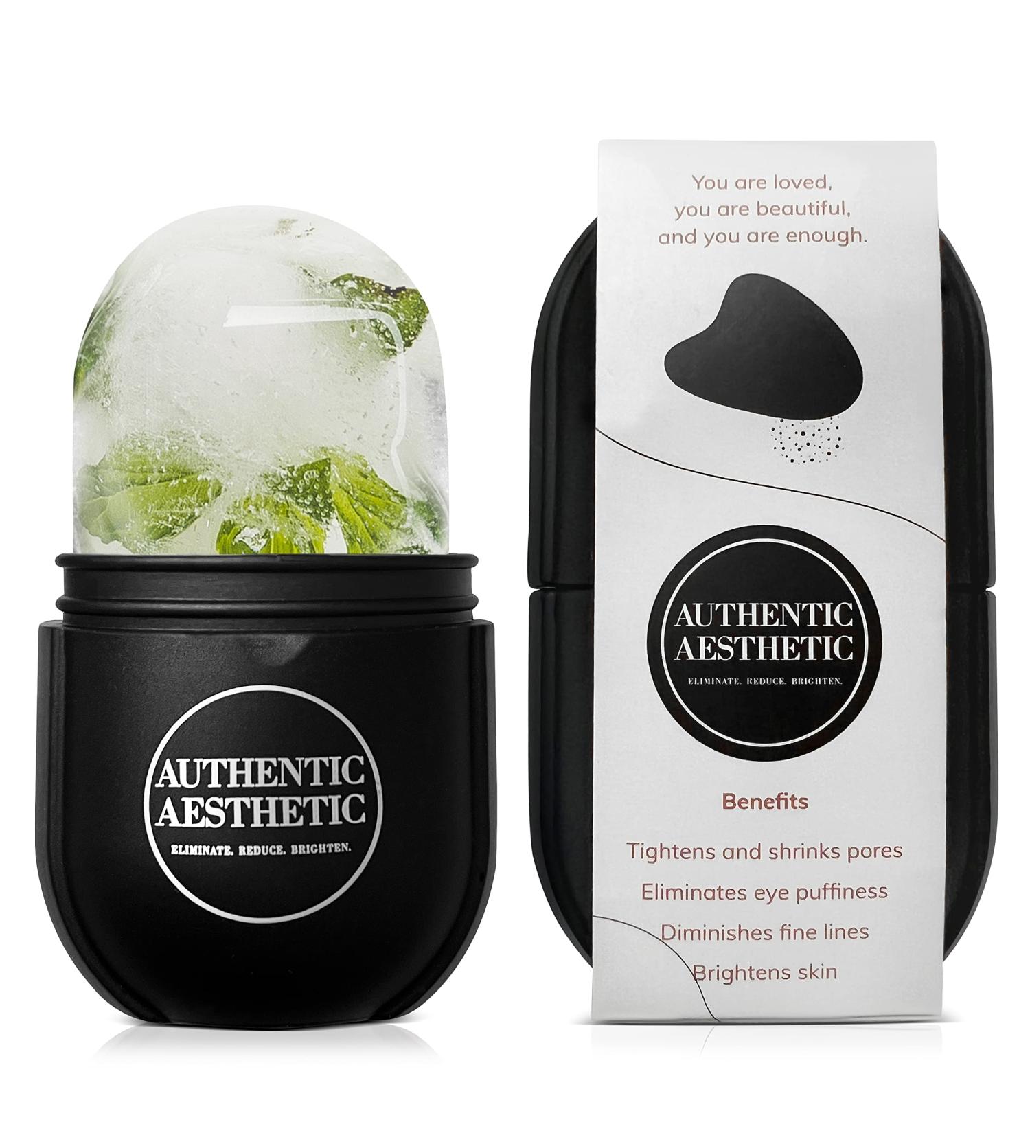 Authentic Silicone Ice Roller for Face, Eyes, and Neck - Enhance Natural Glow, Tighten Skin - Facial Ice Roller (Black) - Buy Online on GoSupps.com