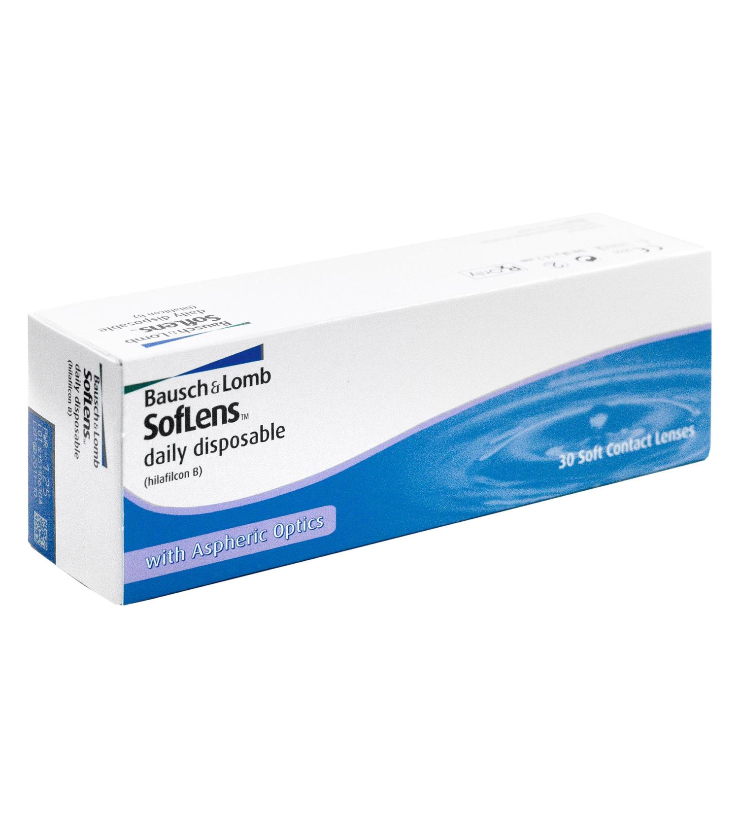 SofLens Daily Disposable pack of 30 from Bausch & Lomb DIA: 14.20 BC: 8.60 diopters: -8.00