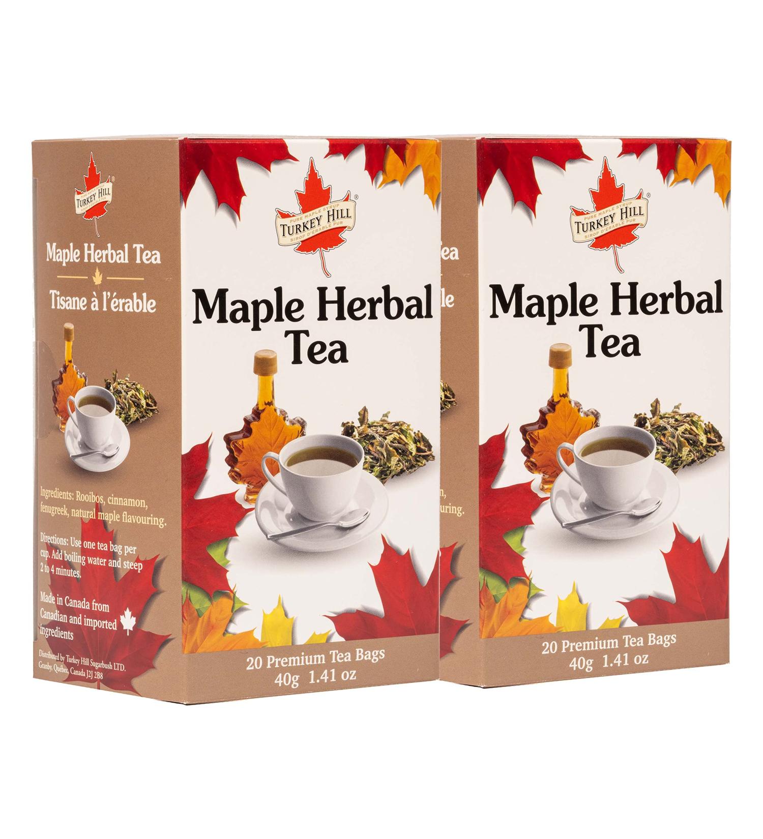 Turkey Hill Sugarbush Premium 100% Pure Canadian Maple Infused Herbal Tea 2 Pack Herbal Maple - Buy Online on GoSupps.com