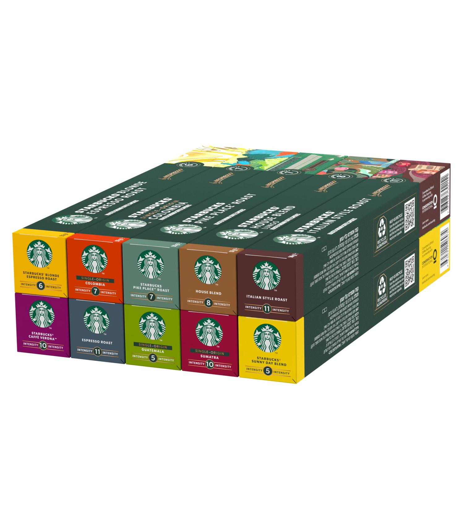 STARBUCKS Variety Discovery Pack by Nespresso Coffee Capsules All Types of Roasting 10 x 10 (100 Capsules) - Amazon Exclusiv - Buy Online on GoSupps.com
