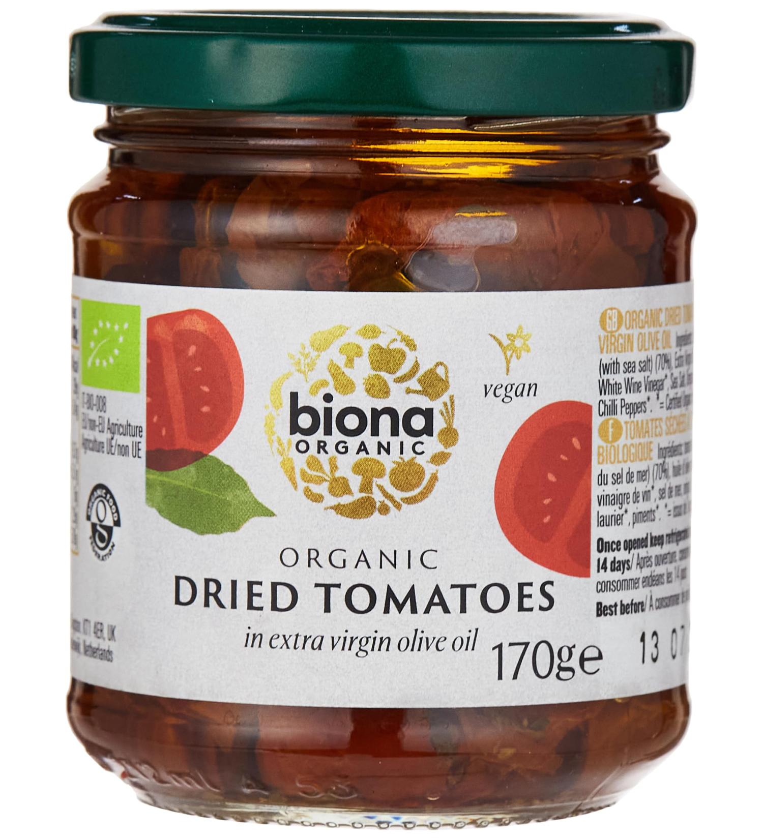 Organic Sundried Tomatoes in Olive Oil (Biona) 170g - Buy Online on GoSupps.com