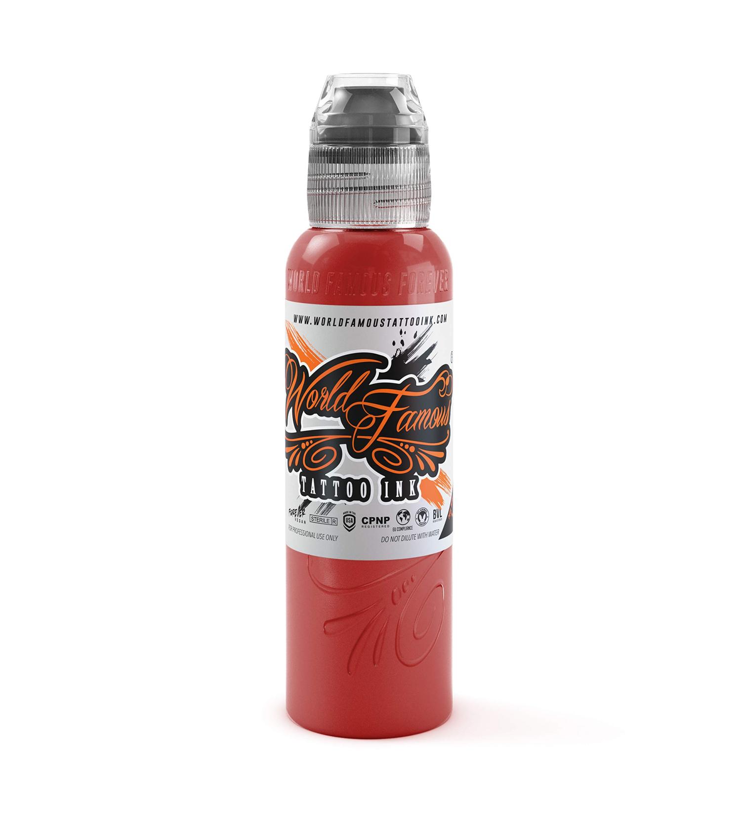 Sailor Jerry Red Tattoo Ink - World Famous Professional Tattoo Supplies - Bold & Skin-Safe 1 oz Vegan Ink - Non-Toxic Permanent Tattooing - Buy Online on GoSupps.com