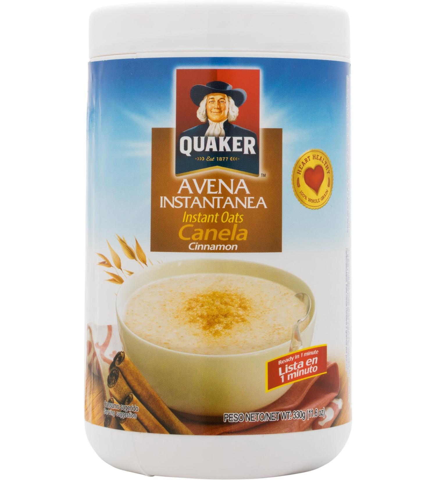 Quaker Avena with Cinnamon 11.6oz - Instant Oats Pack of 1 - Buy Online on GoSupps.com