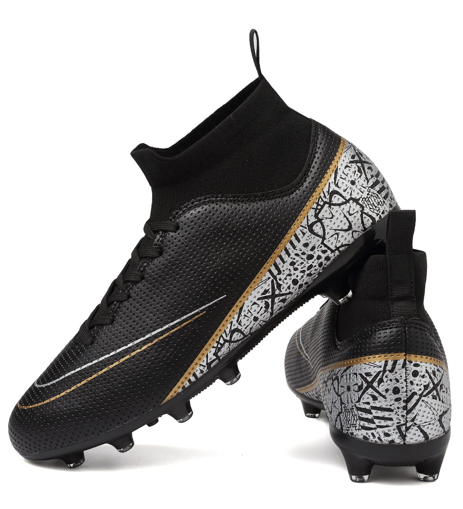 GRESKY Soccer Cleats AG/FG - Black - Size 6.5 Women/5.5 Men | Premium Soccer Shoes for Men, Women, and Big Boys - Buy Online on GoSupps.com