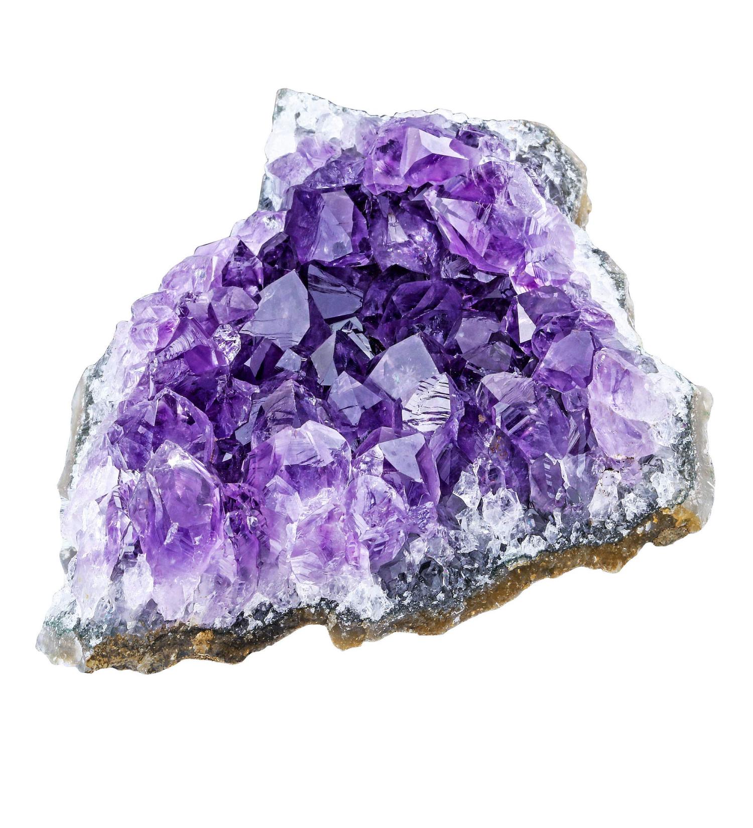 Amethyst Crystal Geode Cluster - Raw Quartz Healing Crystals for Meditation and Reiki Healing- 80-150g - Buy Online on GoSupps.com