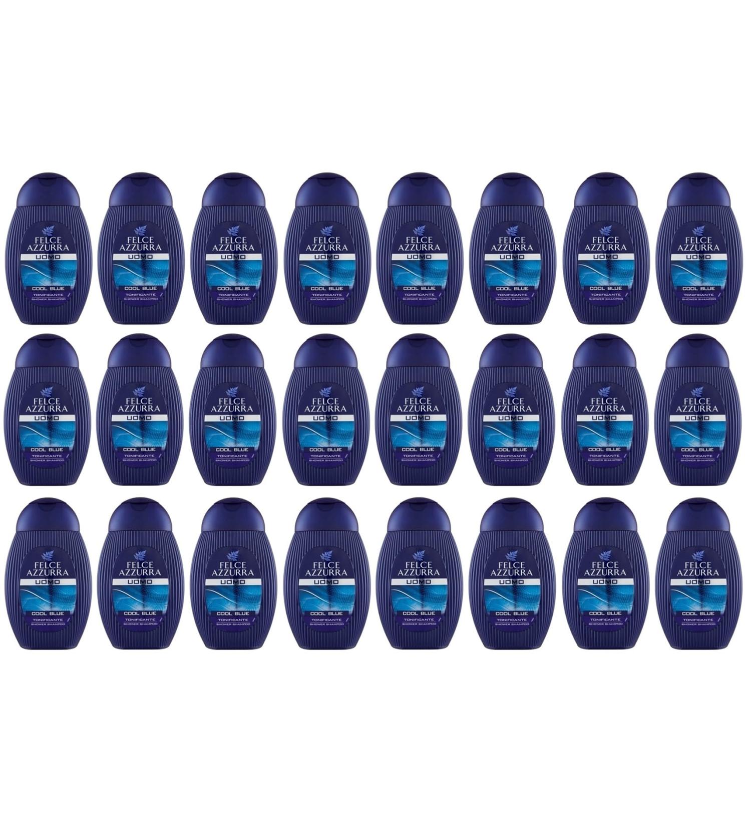  Felce Azzurra 24 x Fern Blue Shower Shampoo Men Cool Blue Toning Shower Shampoo 250ml - Buy Online on GoSupps.com