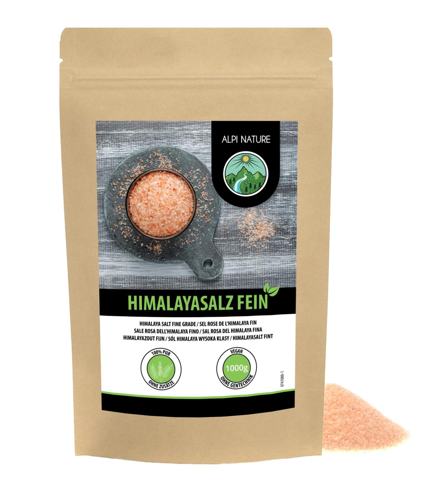 Alpi Nature Alpi Nature Fine Pink Himalayan Salt 1kg Pink Himalayan Salt 2-5 mm for Cooking - Buy Online on GoSupps.com