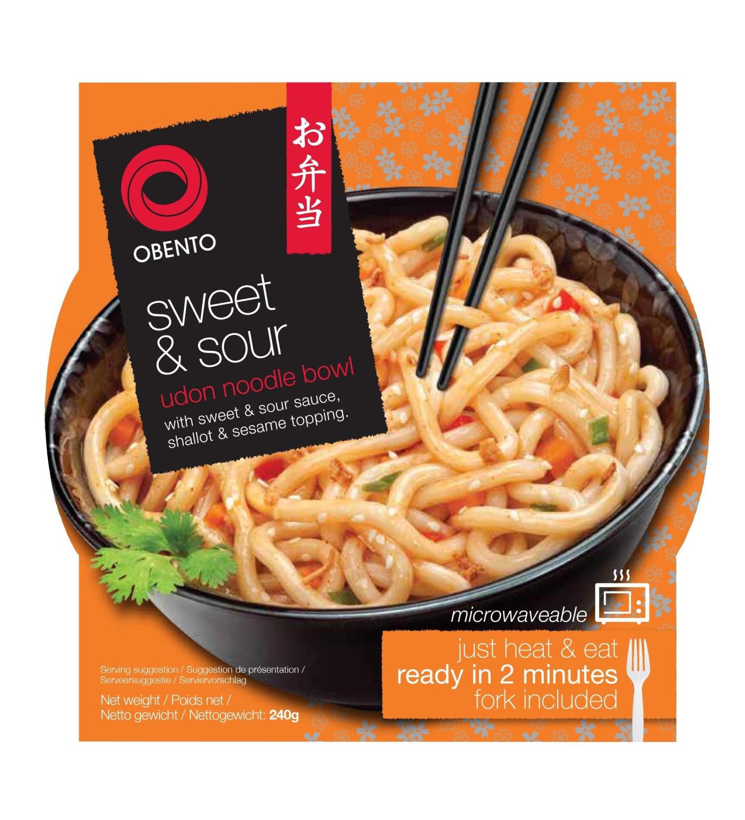 Obento Sweet & Sour Udon Bowl - 240g | Authentic Japanese Noodles for International Shipping - Buy Online on GoSupps.com