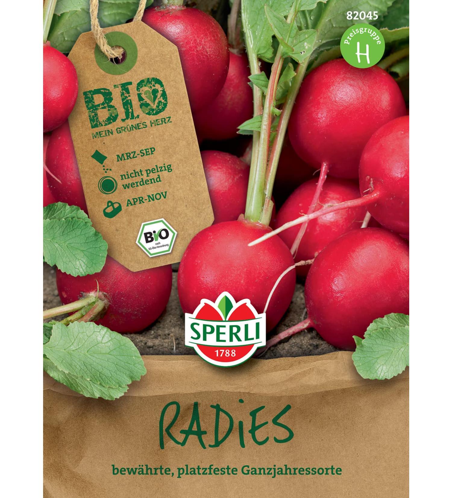 Buy Sperli 82045 ORGANIC Red Radish Seeds - Year-Round Reliable Growth Mild & Spicy Flavor - International Shipping Available - Buy Online on GoSupps.com