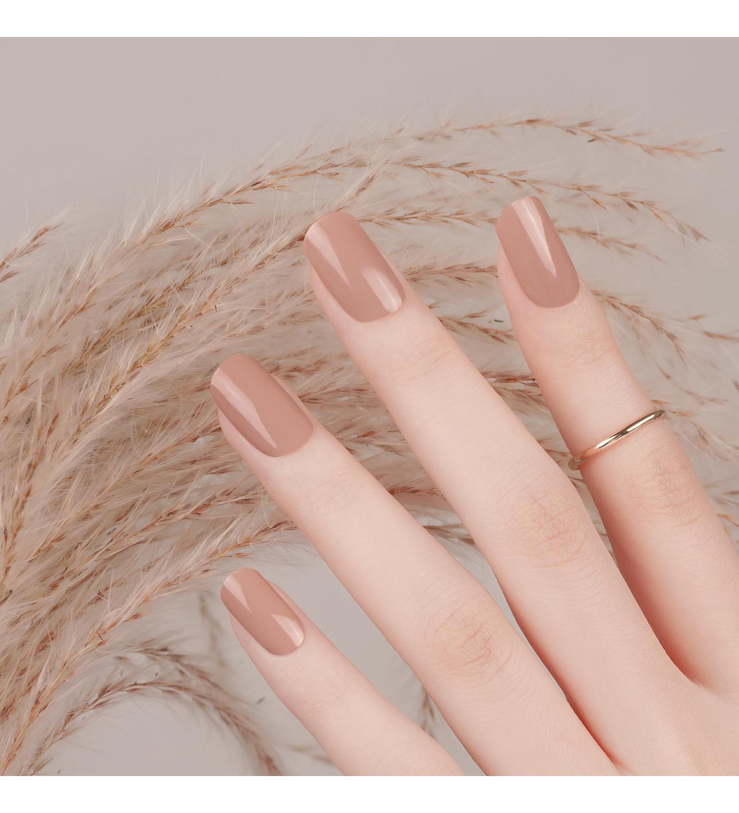 DANNI & TONI 28 Semi-Cured Gel Nail Polish Strips - Warm Nude | Salon-Quality Manicure Stickers Set - Buy Online on GoSupps.com