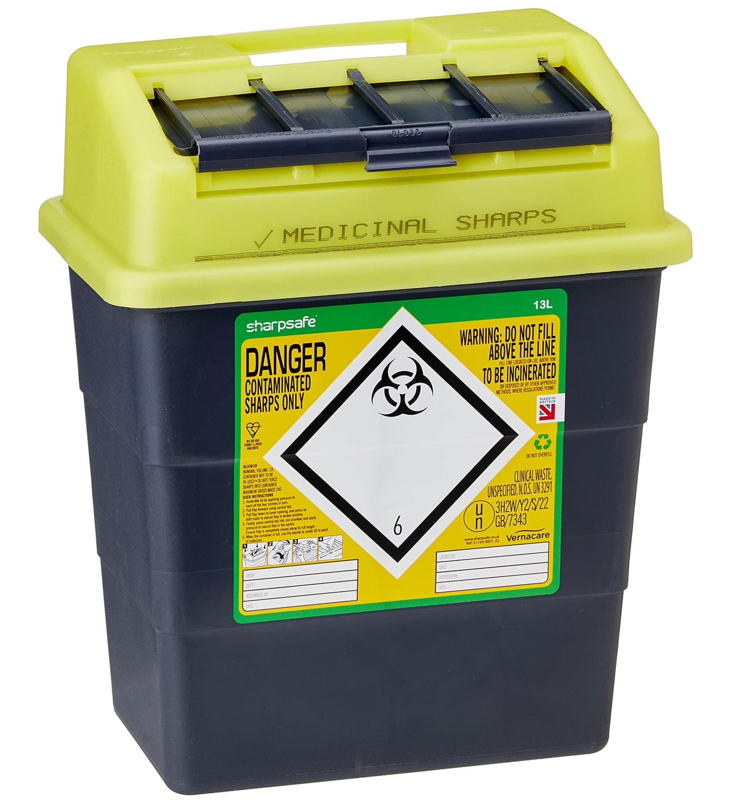 SHARP SAFE SHARPS BIN 13LTR - Buy Online on GoSupps.com