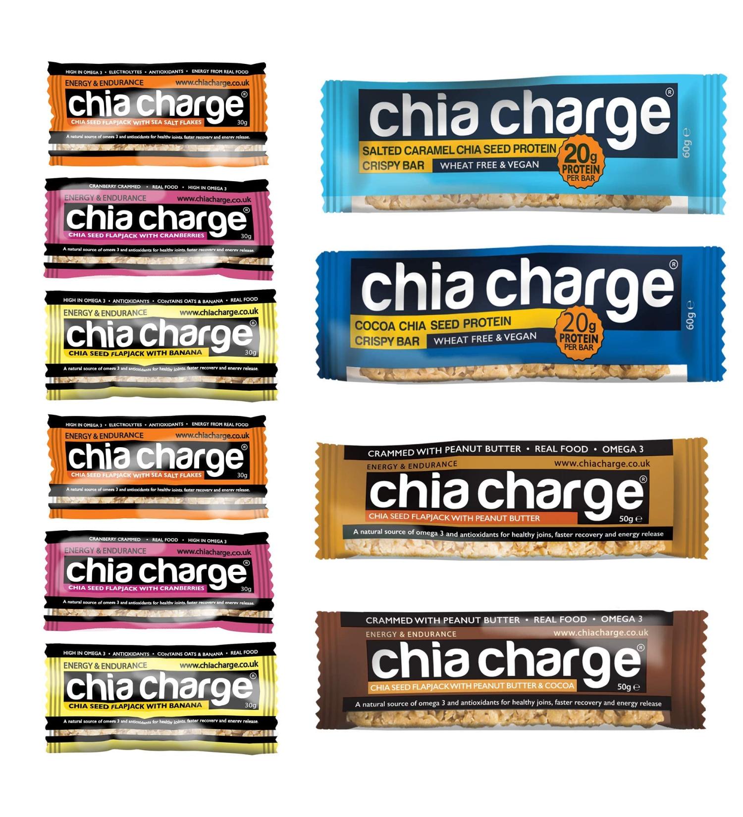 CHIA CHARGE Energy & Vegan Protein Bars - Healthy Vegetarian Snack Bar - Yorkshire Bakery -10 Best Energy & Protein Bars - Buy Online on GoSupps.com