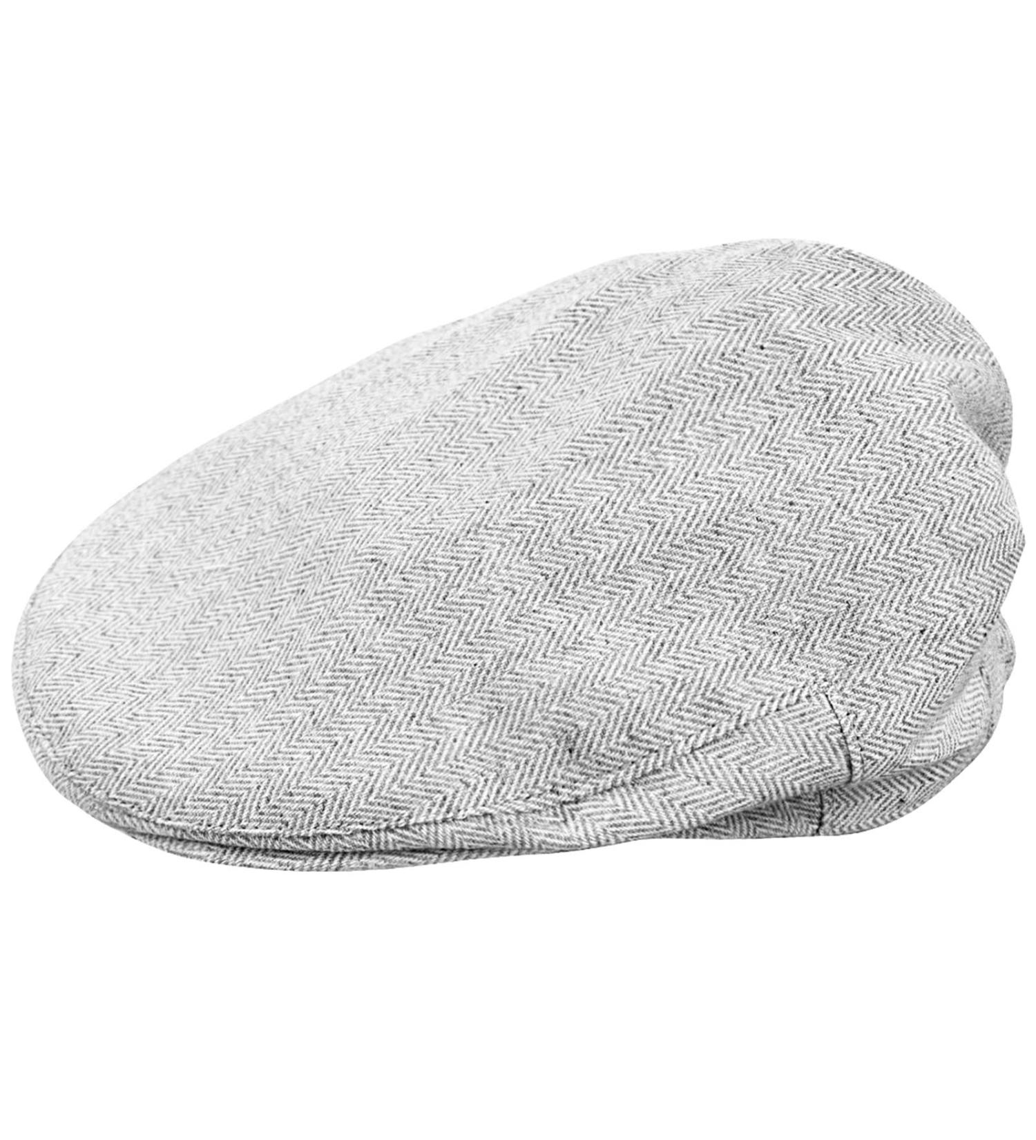 Mint Green Baby Boys Flat Cap | Gentleman Herringbone Tweed Newsboy Baker Boy Hat | Light Grey - 3-6 Months - Buy Online on GoSupps.com