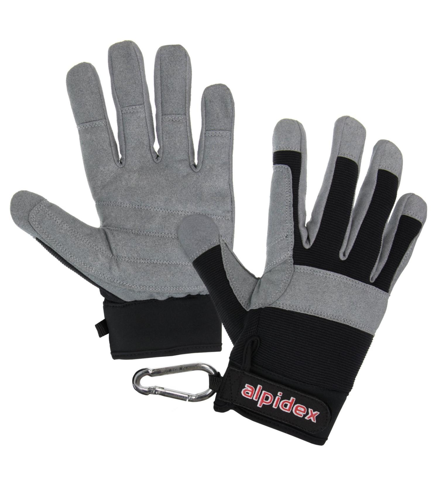 Alpidex Unisex Full Finger Climbing Gloves - Premium Via Ferrata Gear in Wild Black - Buy Online on GoSupps.com