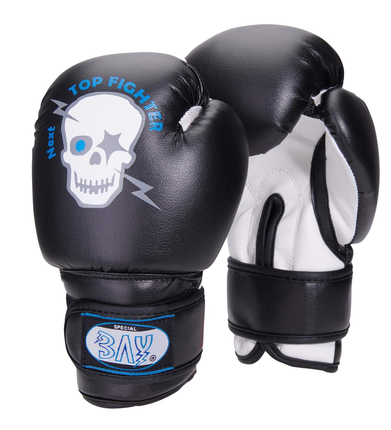 Bay Totenkopf (Sweet Skull) Children boxing gloves 2 4 6 8 10 Unzen Mini boxing gloves Skull Kids Junior Young People Black and Oz Children's Box gloves small 2 ounces