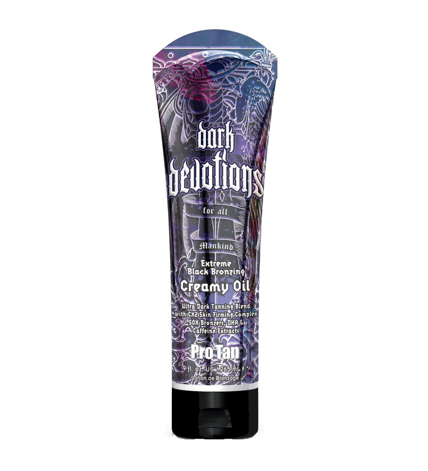 Pro Tan Dark Devotions Mens Extreme Black Bronzer Creamy Tanning Oil 9 oz.