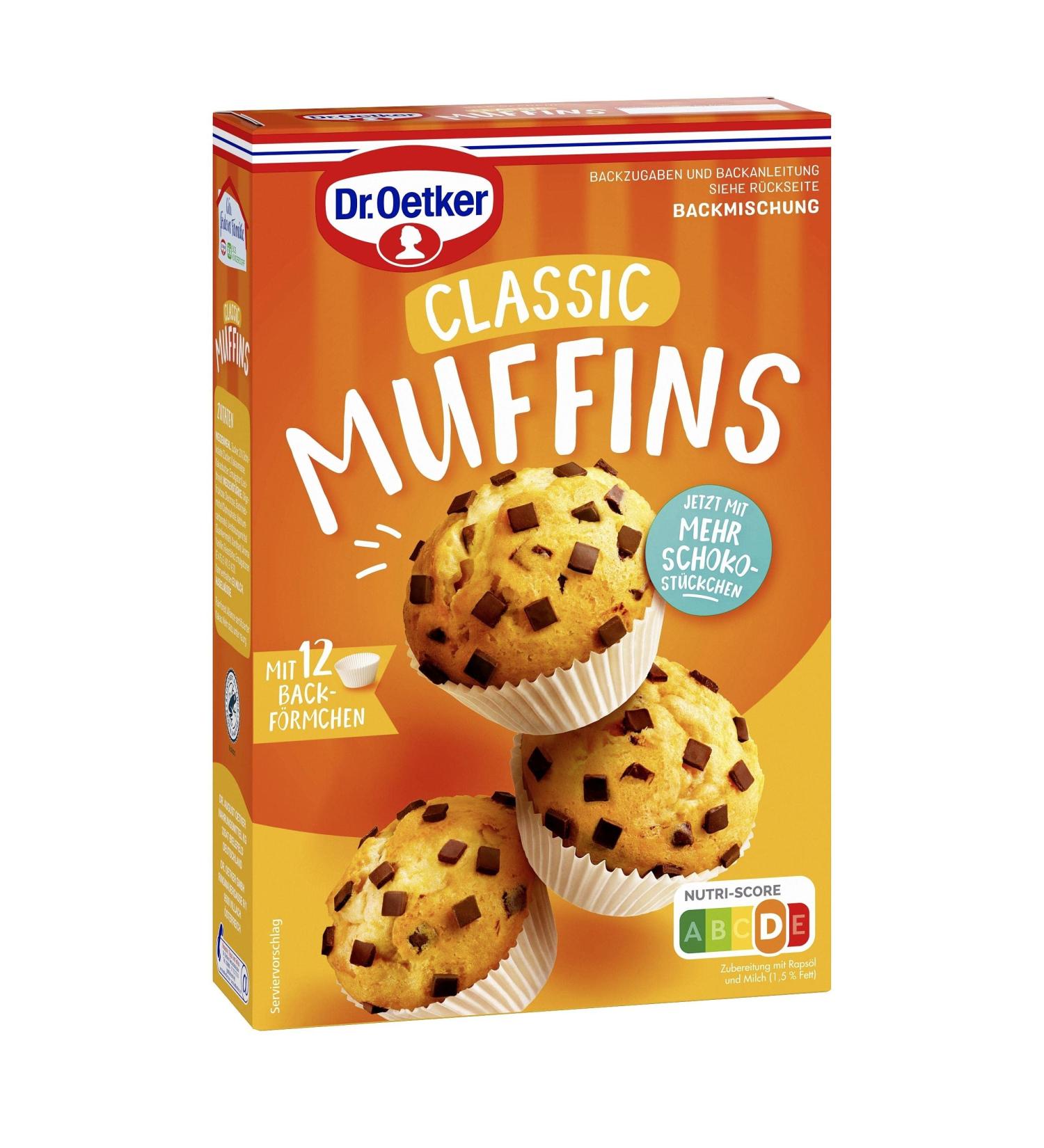Dr. Oetker Muffins Baking Mix 370g - Classic Chocolate Muffin Mix for 12 Juicy Muffins | International Shipping - Buy Online on GoSupps.com