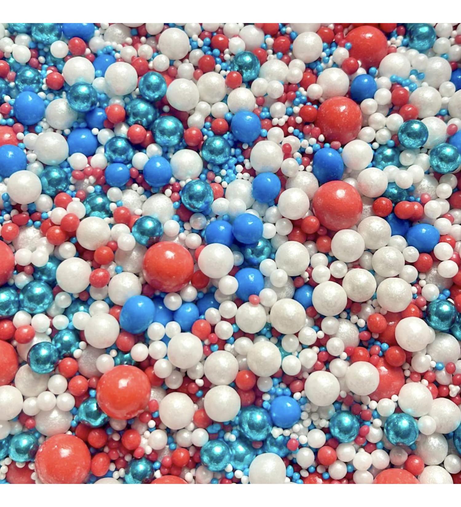 Fathers day red white blue sprinkles blend chocolate balls dad cupcake cookies cake toppers pearls 100s and 1000s sports football team colours British royal men male boys NATIONAL TREASURE