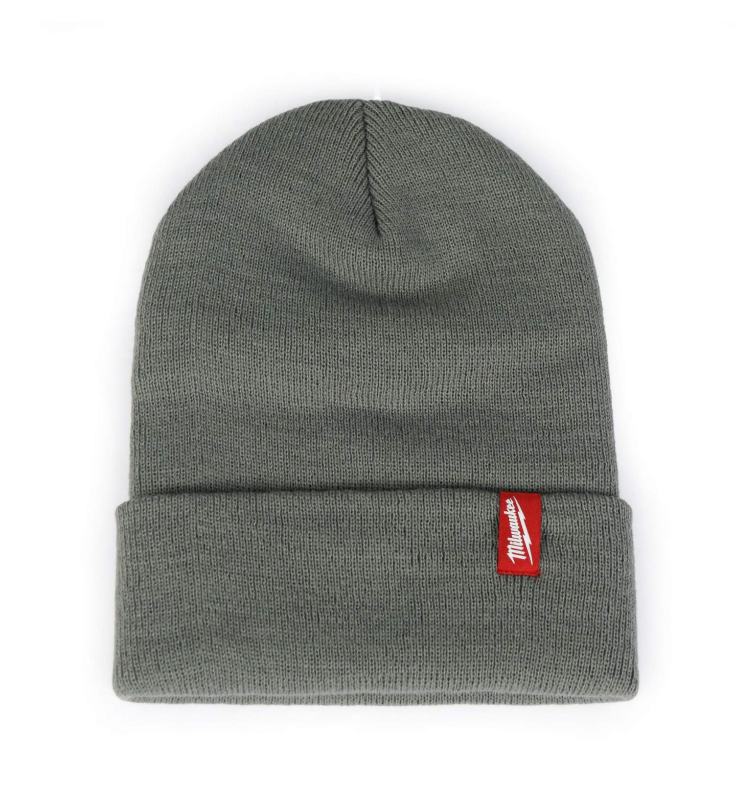 Milwaukee 506G Men's Gray Acrylic Cuffed Beanie Hat - Warm Winter Headwear - Buy Online on GoSupps.com