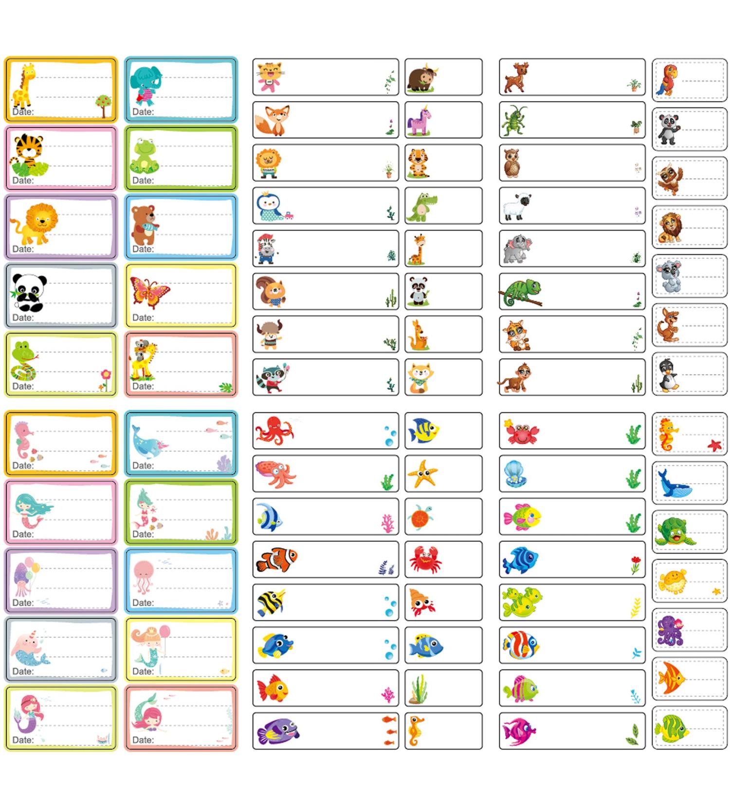Baby Bottle Labels Daycare Waterproof Assorted Sizes & Colors (82pcs) - Dishwasher Safe & Write-On Self-Laminating - BPA-Free - Buy Online on GoSupps.com