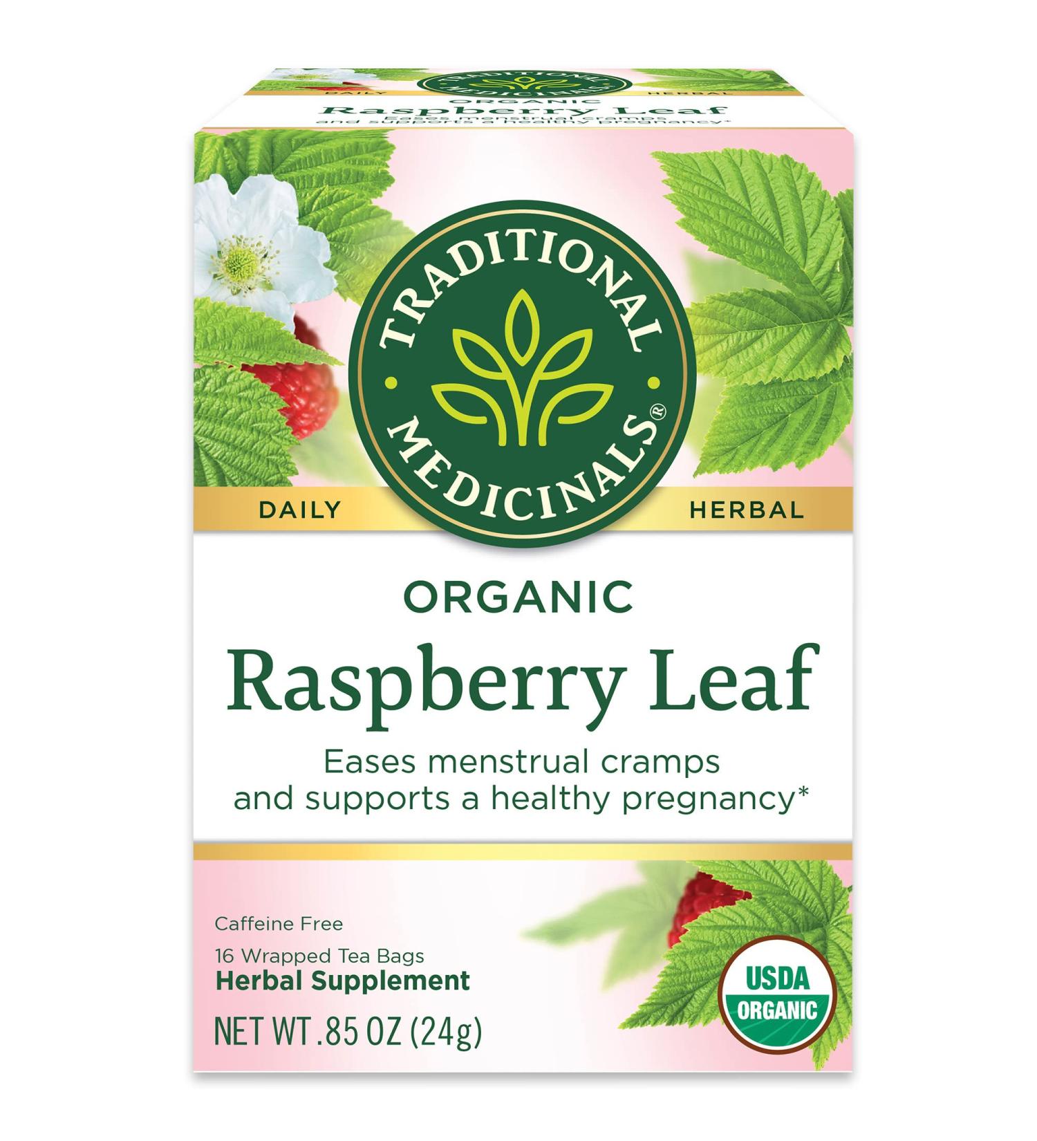 Traditional Medicinals Organic Raspberry Leaf Tea - 32 Tea Bags (Pack of 2) - Buy Online on GoSupps.com