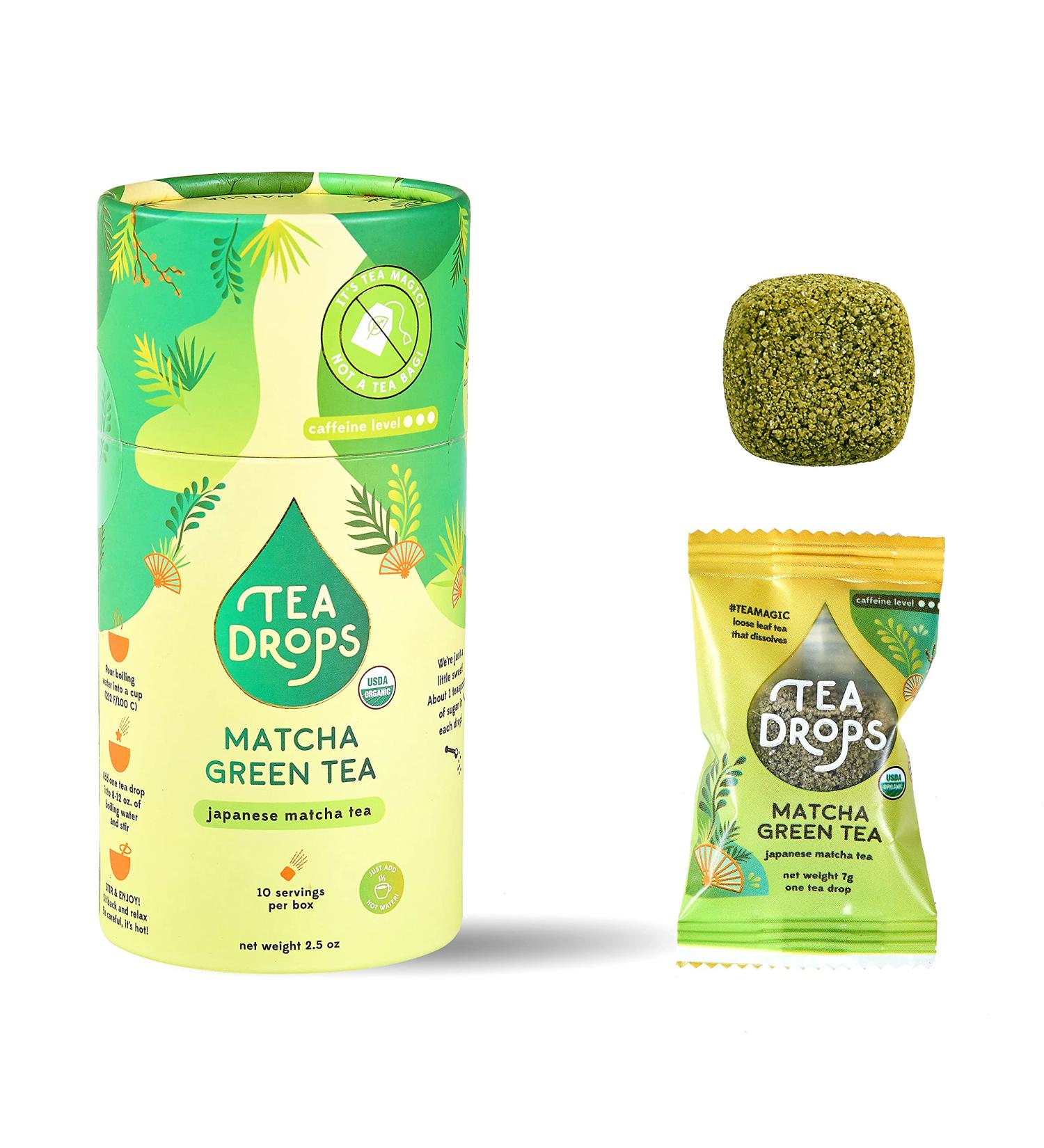 Sweetened Organic Loose Leaf Tea | Caffeinated Instant Matcha | Handcrafted Herbal Tea Drops | Perfect Gift for Tea Lovers - Buy Online on GoSupps.com