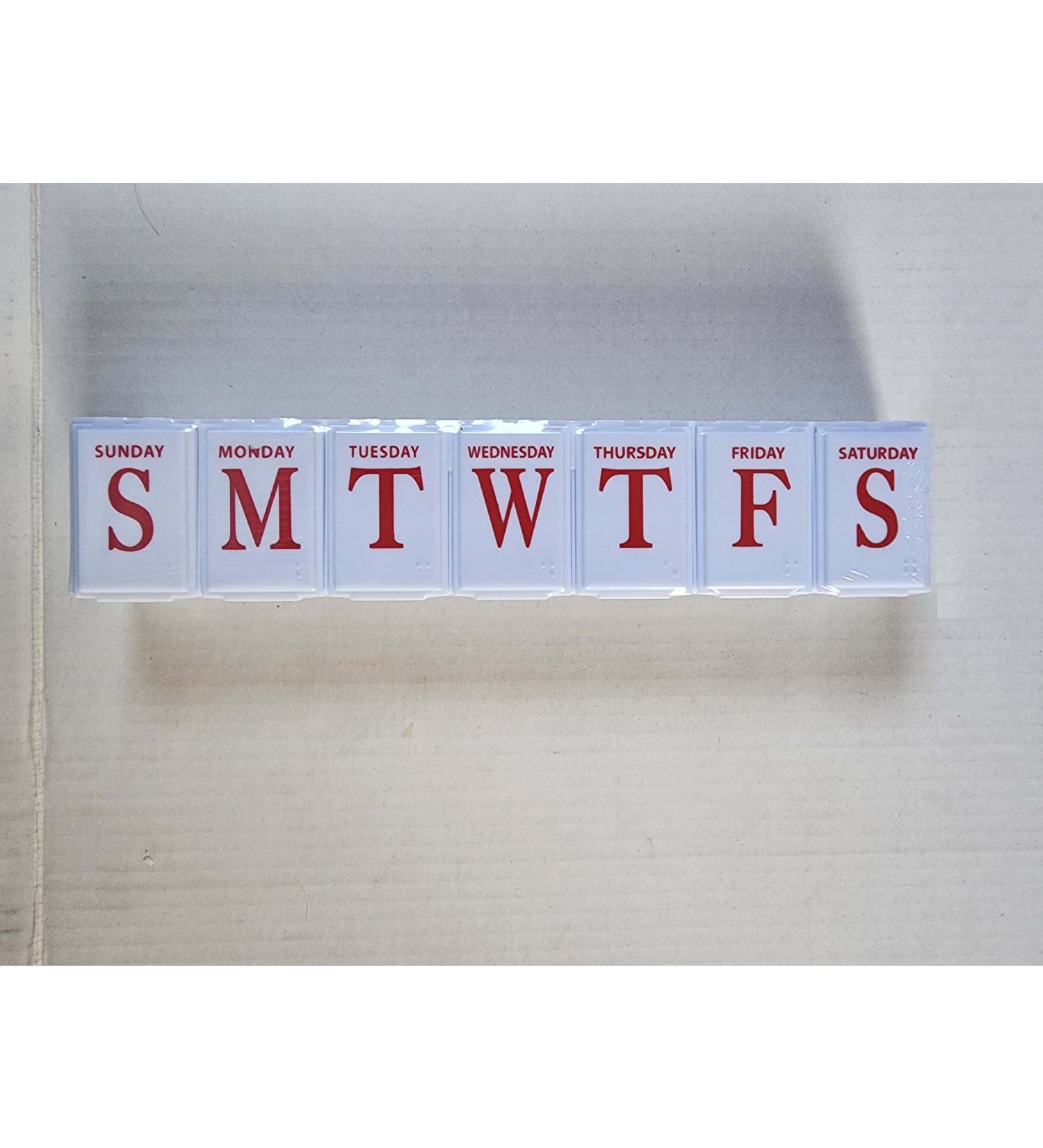 Pill Organizer Large | Extra Large Pill Organizer | Vitamin Organizer 7 Day | Pill Holder 7 Day | Week Pill Box Organizer | Vitamin Cases Organizers 7 Day | Weekly Pill Box White