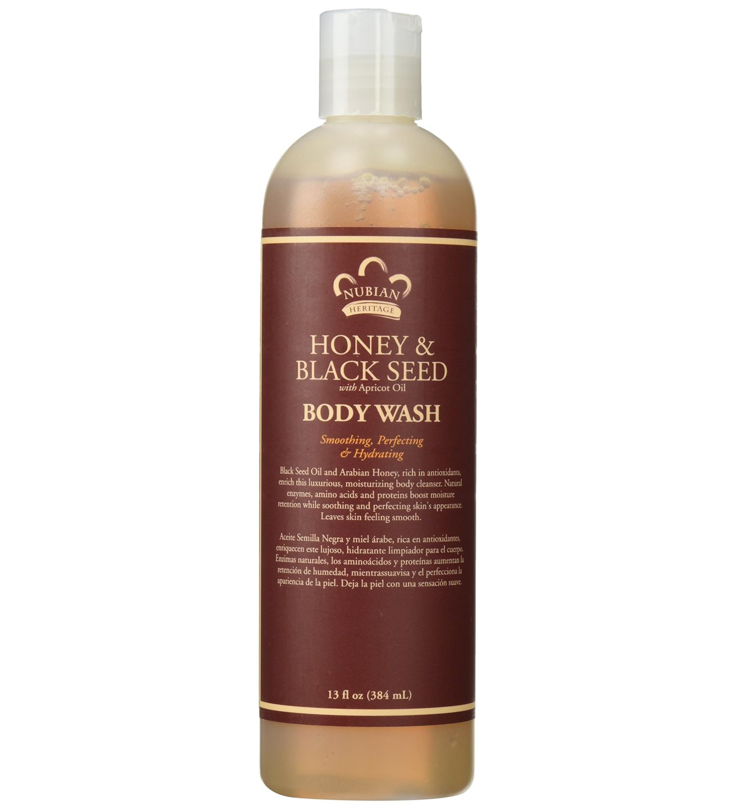 Nubian Heritage Honey & Black Seed Body Wash - 13 fl oz - Natural Moisturizer - Buy Online on GoSupps.com