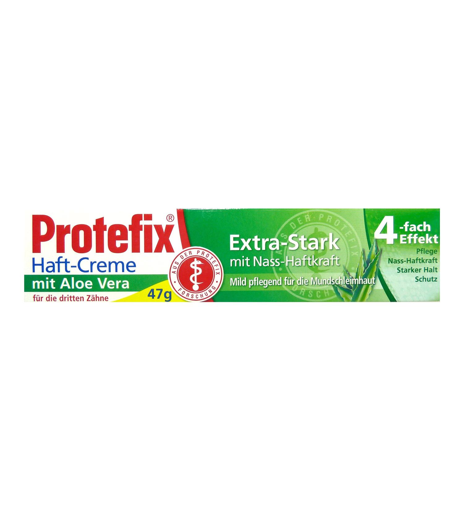 Protefix Adhesive Cream Aloe Vera Extra-Strong with wet adhesive power 40 ml piece