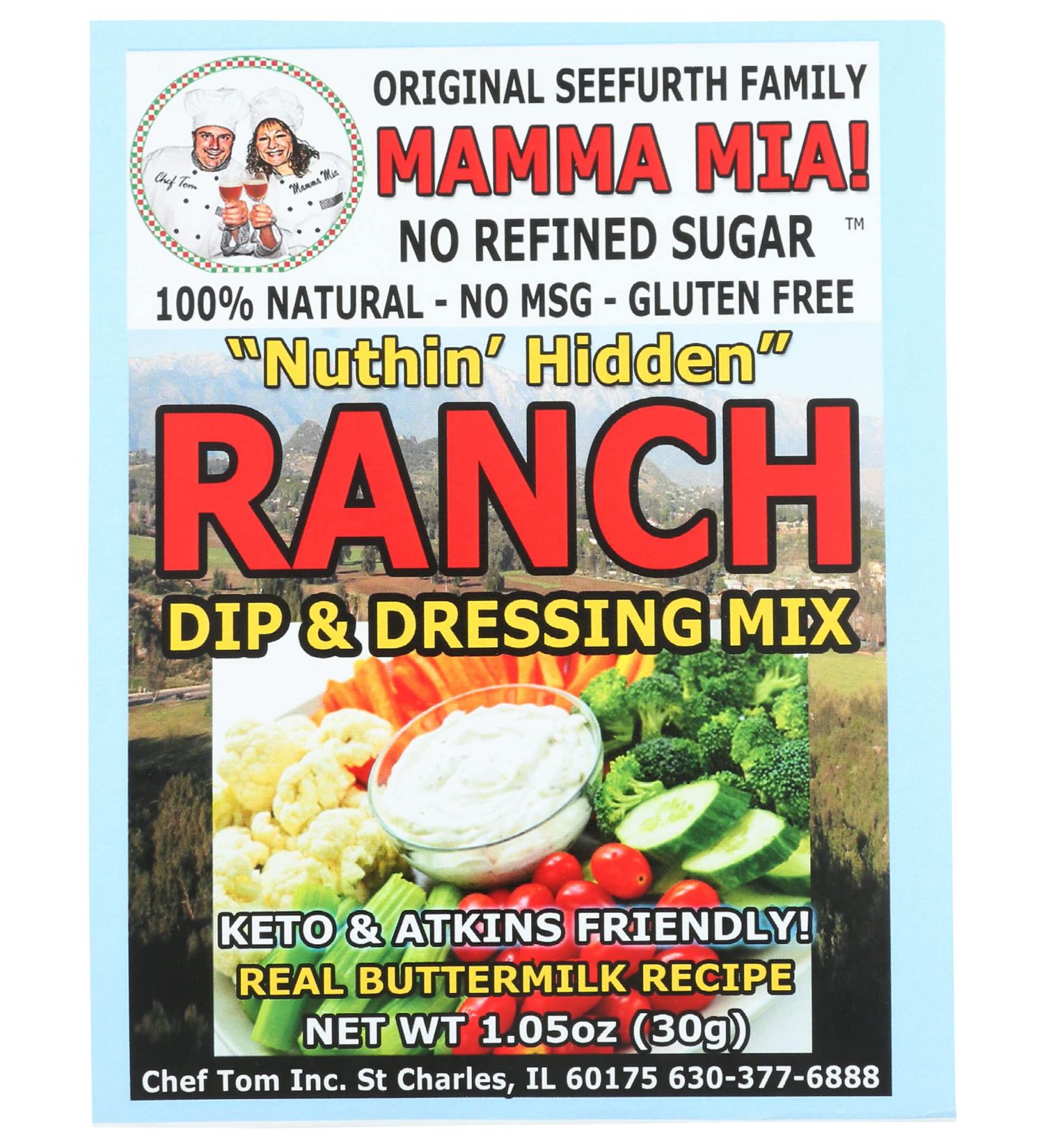 MAMMA MIA Ranch Mix - Flavorful Seasoning for Snacks | 1.16 OZ | International Shipping Available - Buy Online on GoSupps.com