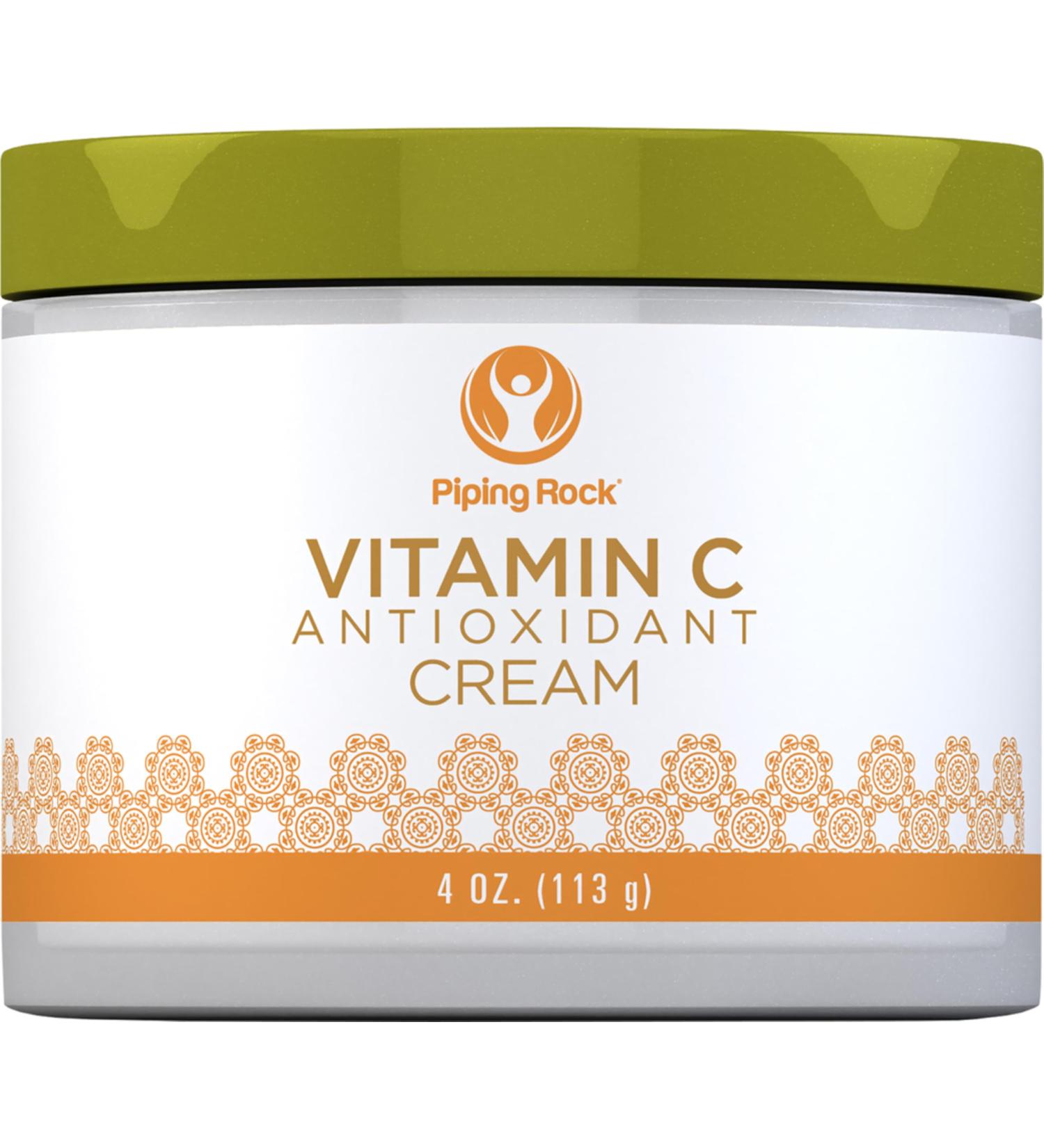 Piping Rock Vitamin C Cream 4oz - Dark Spot Masker for Face Skin & Eyes | Paraben-Free SLS-Free Fragrance-Free - International Shipping - Buy Online on GoSupps.com