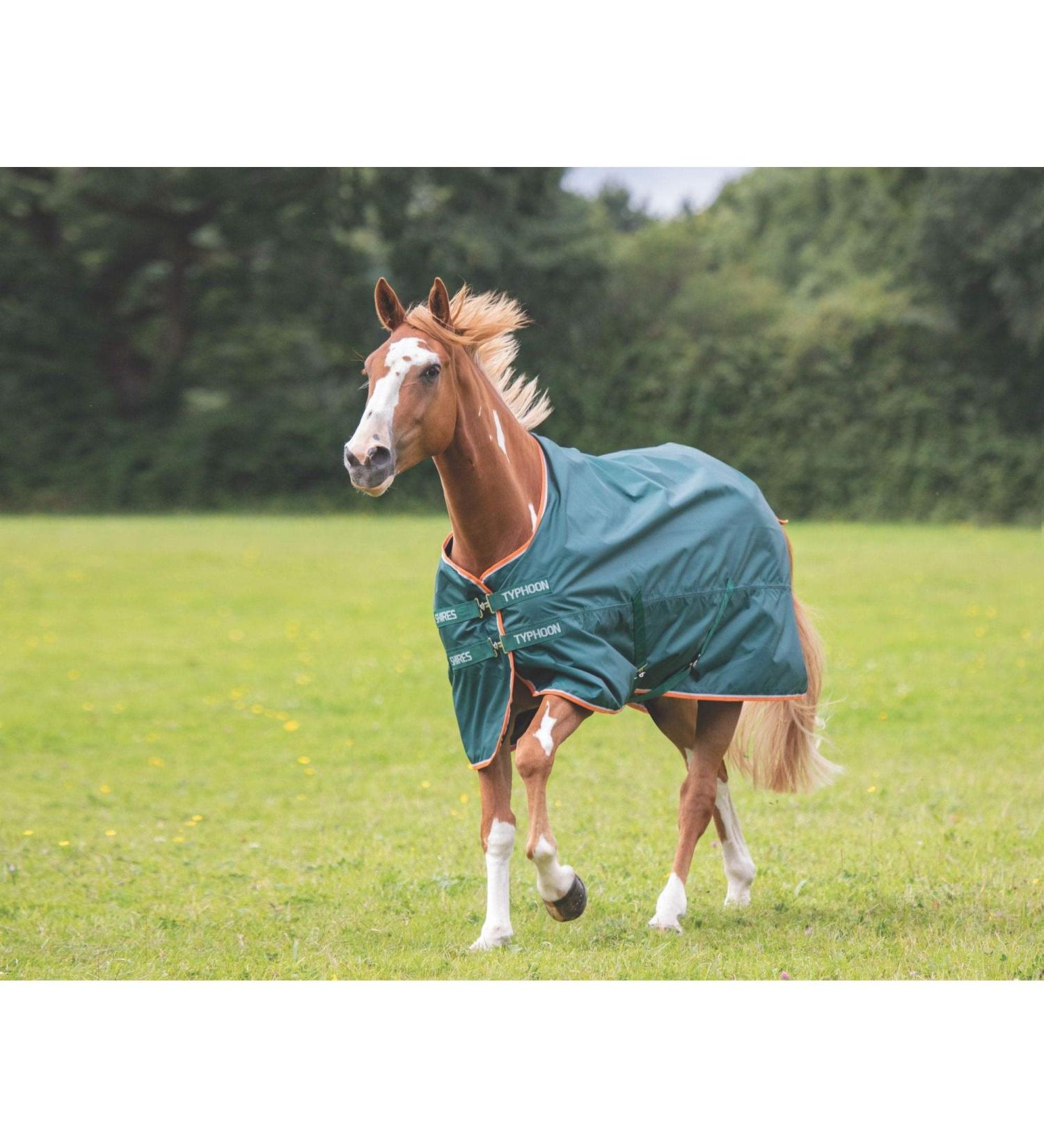 Shires Typhoon Lite Turnout Rug - Green Green 6ft 3in